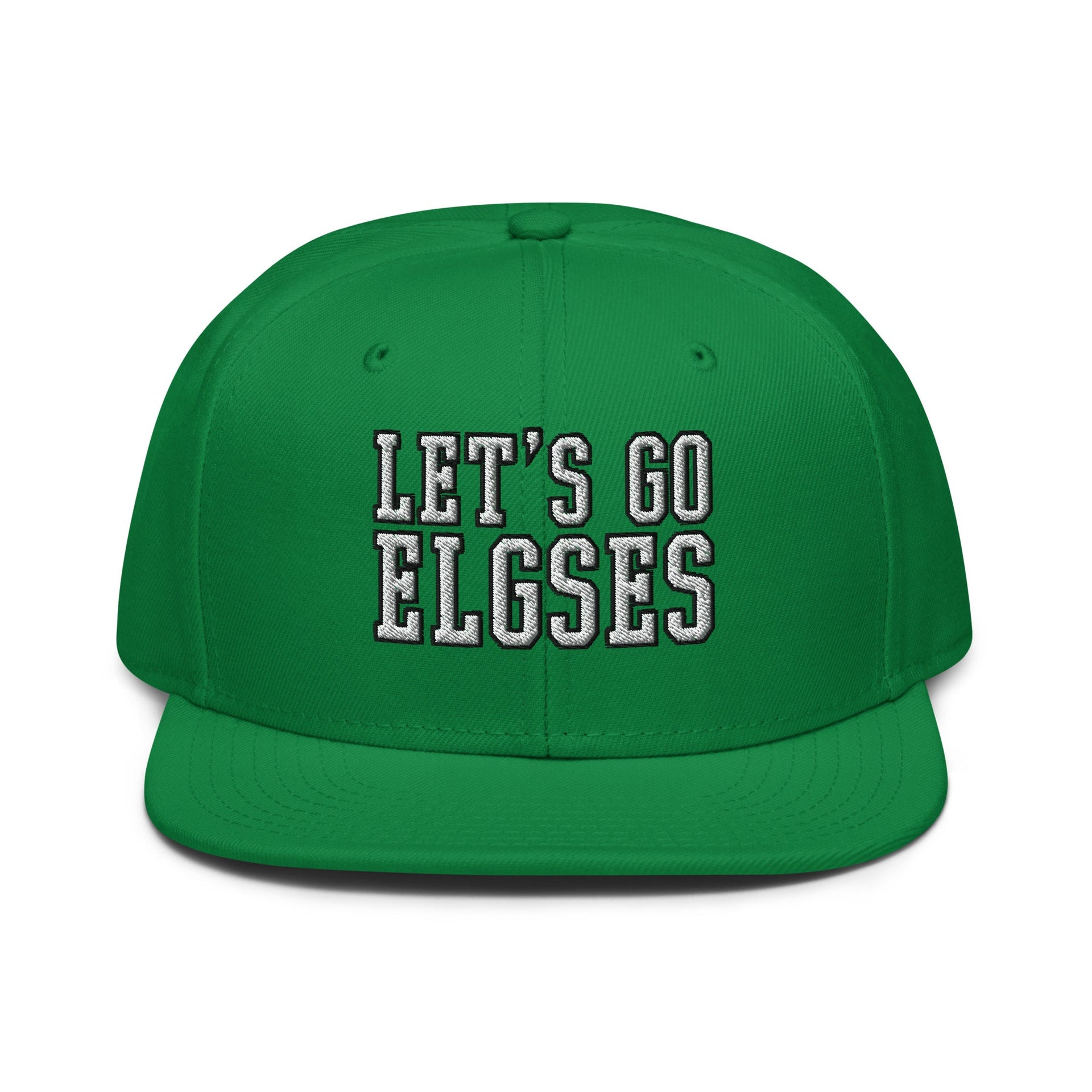 Let's Go Elgses Embroidered Flat Bill Brim Snapback Hat Default Title Capital Crowns