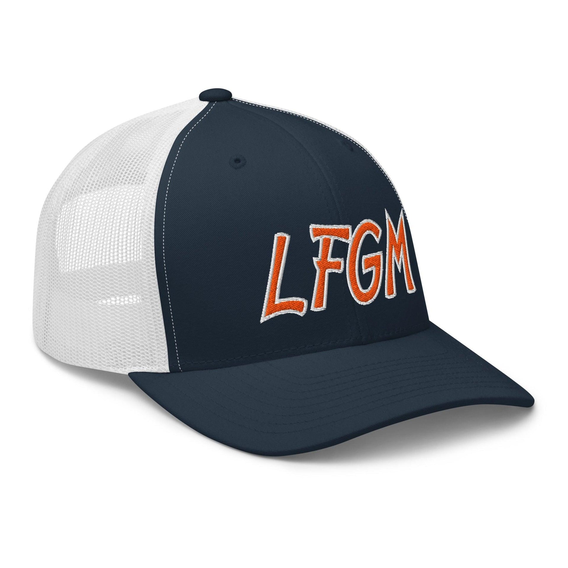 LFGM New York Baseball Mesh Trucker Hat Baseball Capital Crowns Trucker Hats