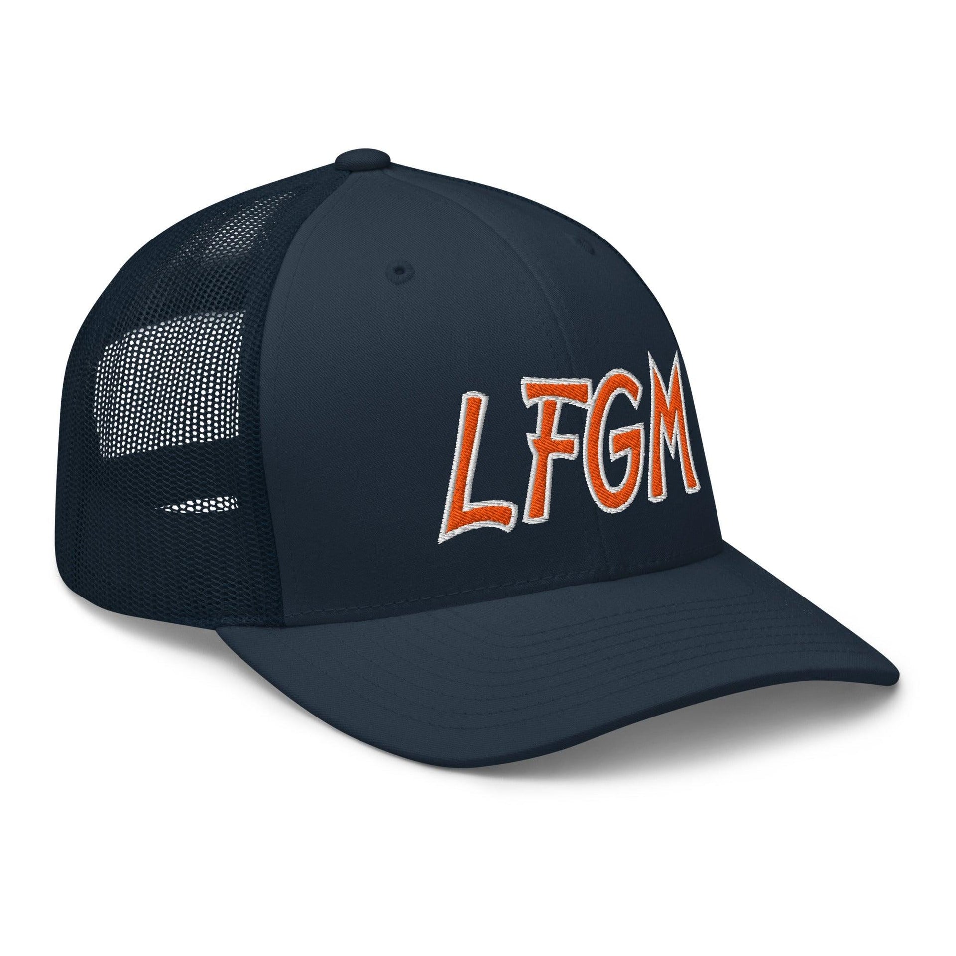 LFGM New York Baseball Mesh Trucker Hat Baseball Capital Crowns Trucker Hats