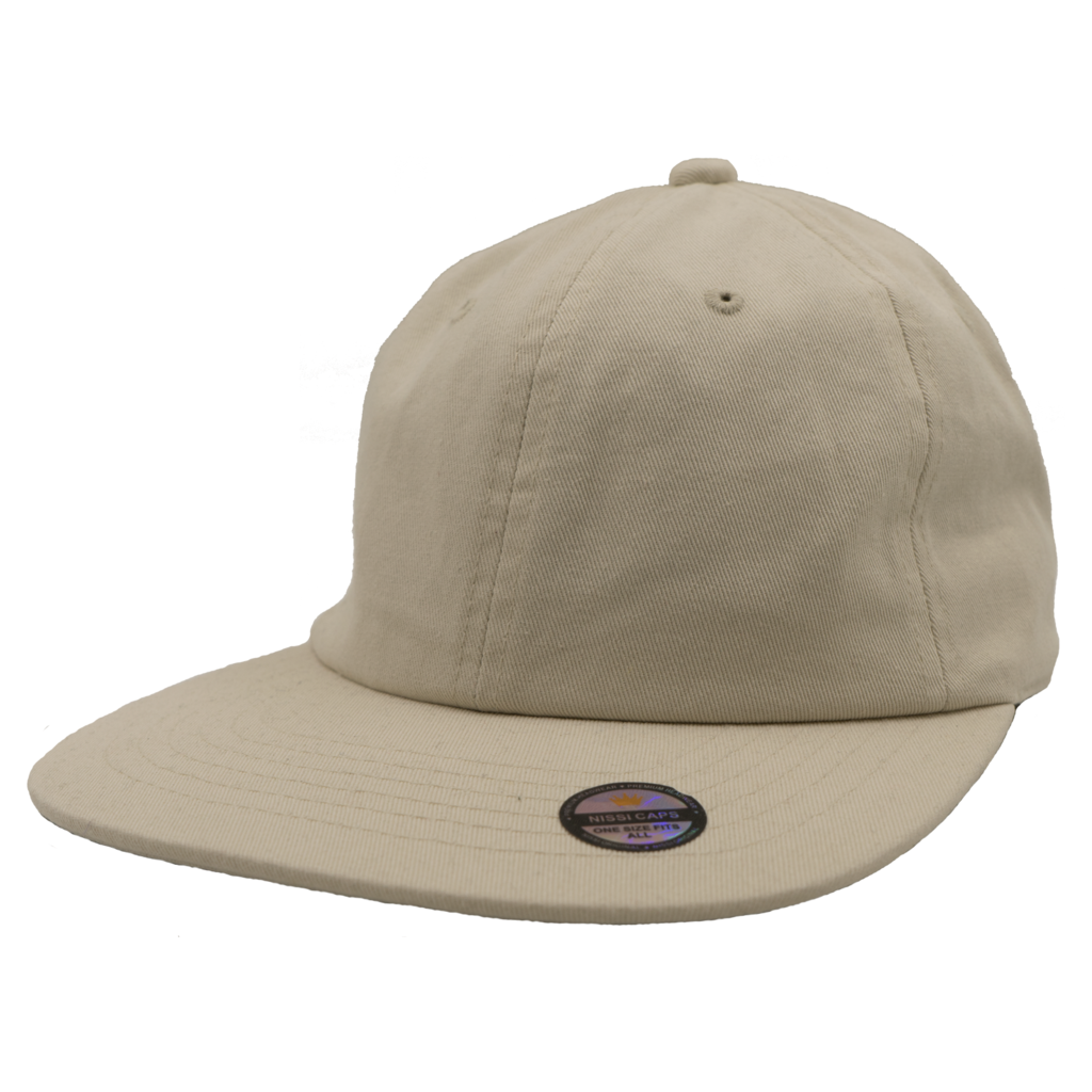 GN-1004SB - Washed Cotton Flat Bill Cap Light Beige One Size 1004SB 6 PANELS 6 PANELS - UNSTRUCTURED ADJUSTABLE BUCKLE BUCKLE STRAP casquette COTTON FLAT hat hats headwear low profile mens NISSI nissi caps UNISEX UNSTRUCTURED
