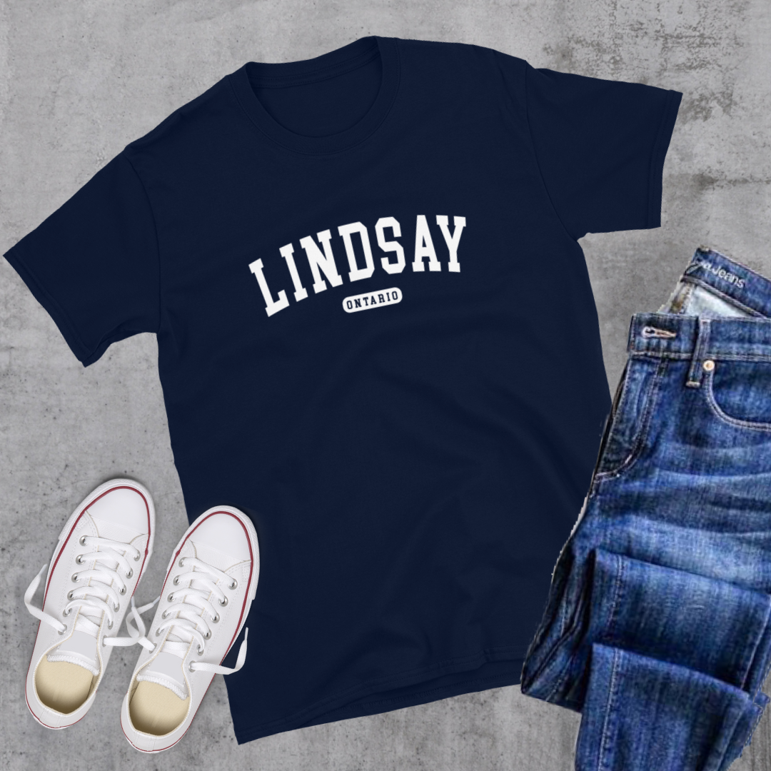 Lindsay College Tee Navy Canadian City Apparel