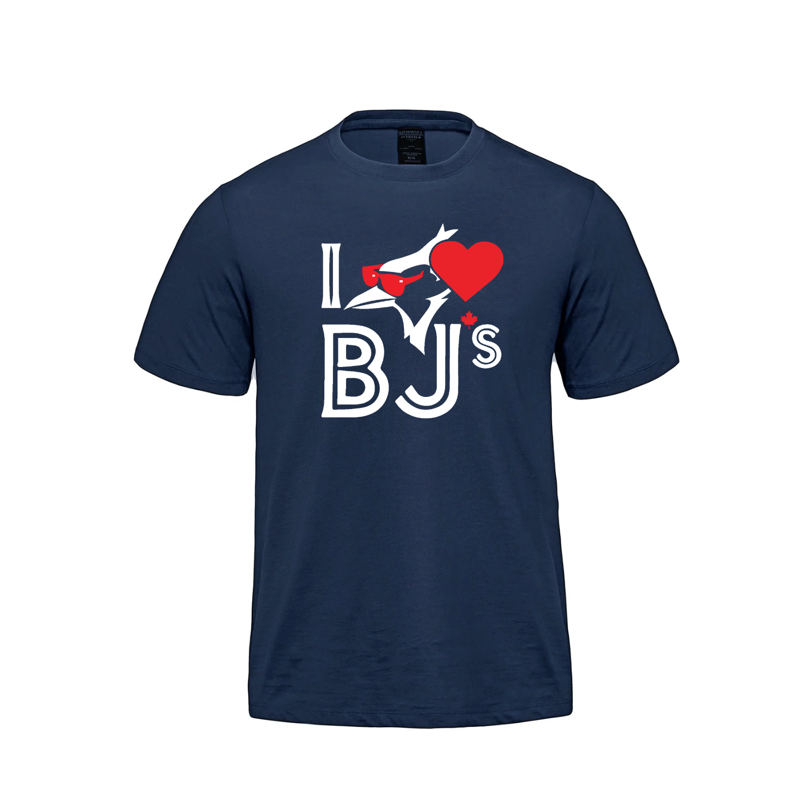 I Love BJs T-Shirt - Organic Cotton Sunglasses Tee Navy I Love BJs T-Shirt Organic Cotton Tee Summer Fashion Tee Sunglasses T-Shirt