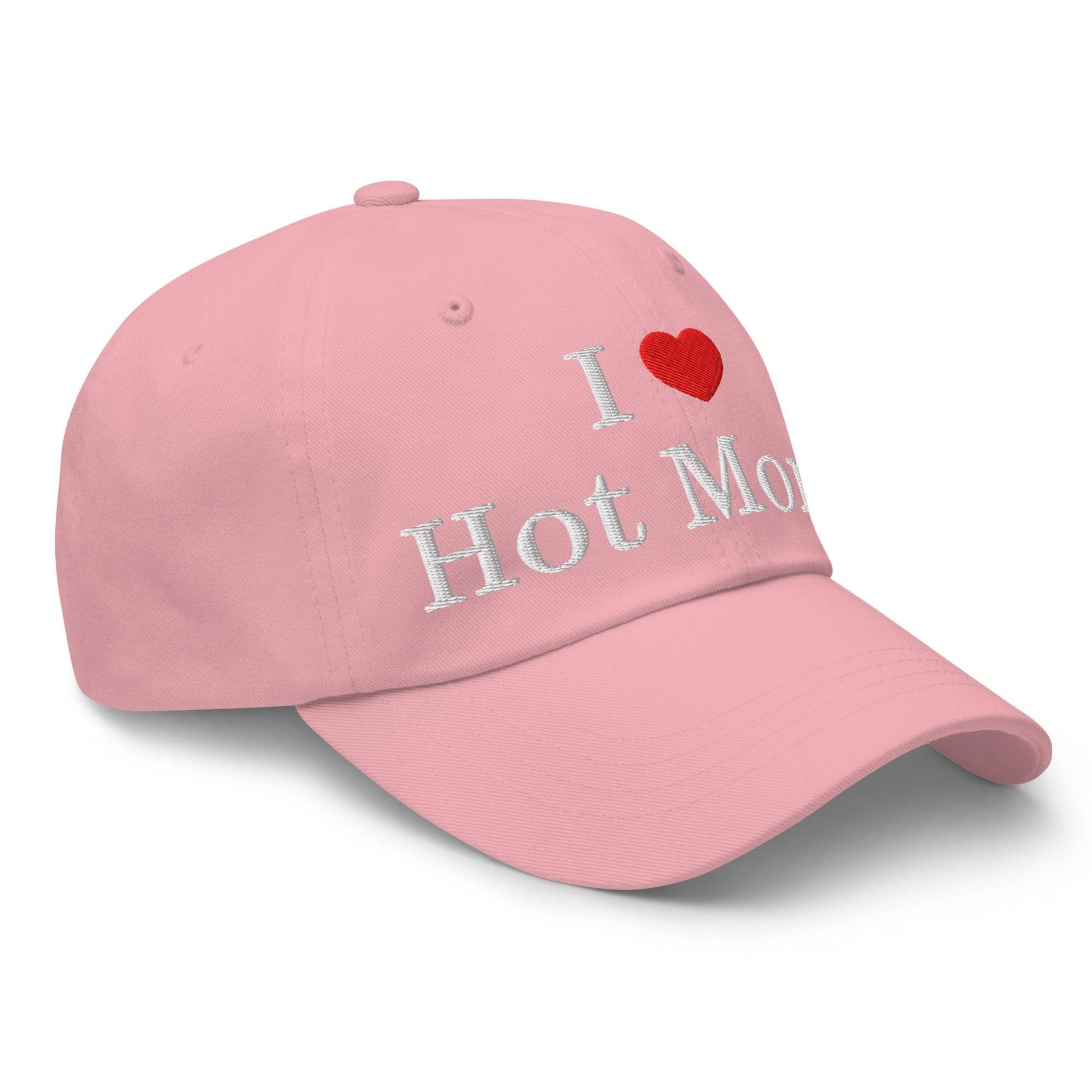 I Love Hot Moms Embroidered Dad Hat Capital Crowns Dad Hats Funny