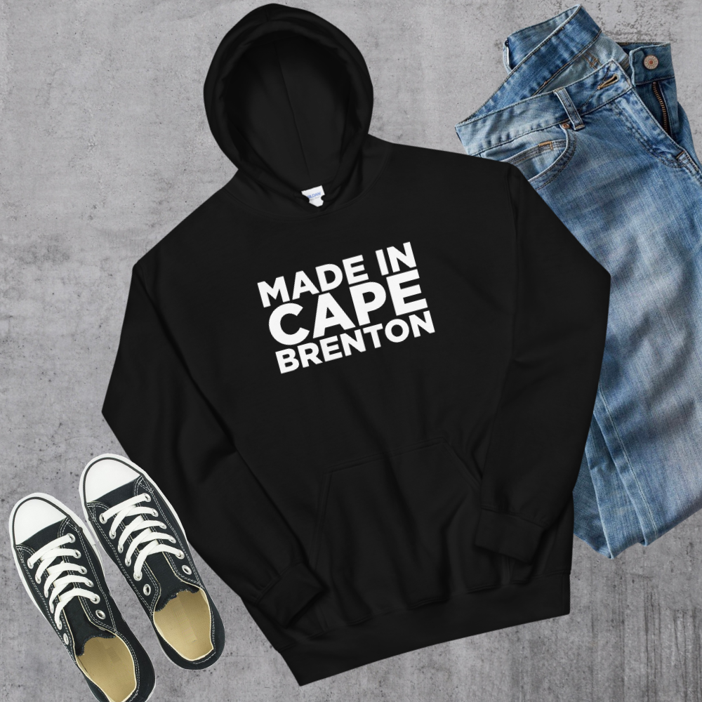 Made in Cape Breton Hoodie Black Canadian City Apparel