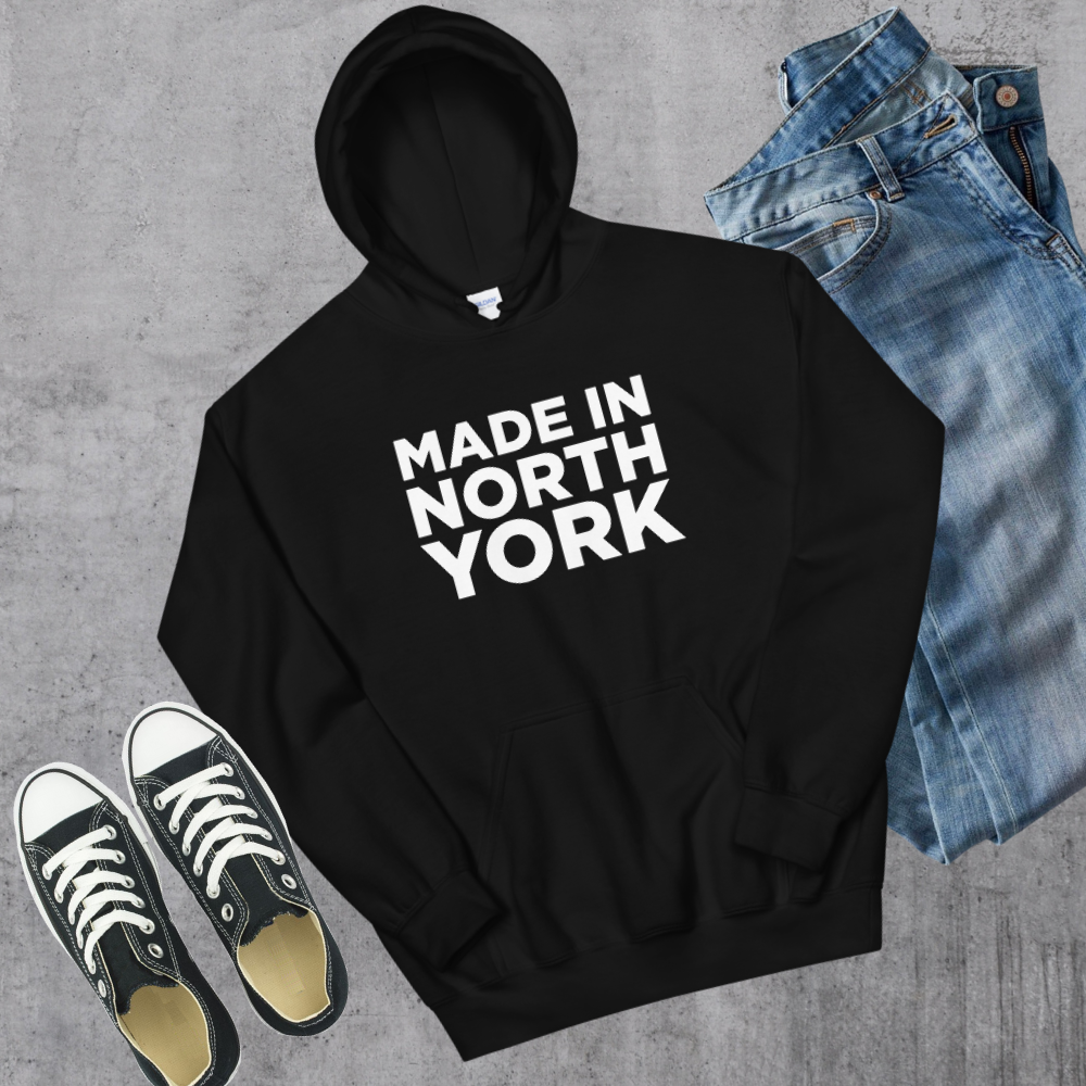Made in North York Hoodie Black Canadian City Apparel