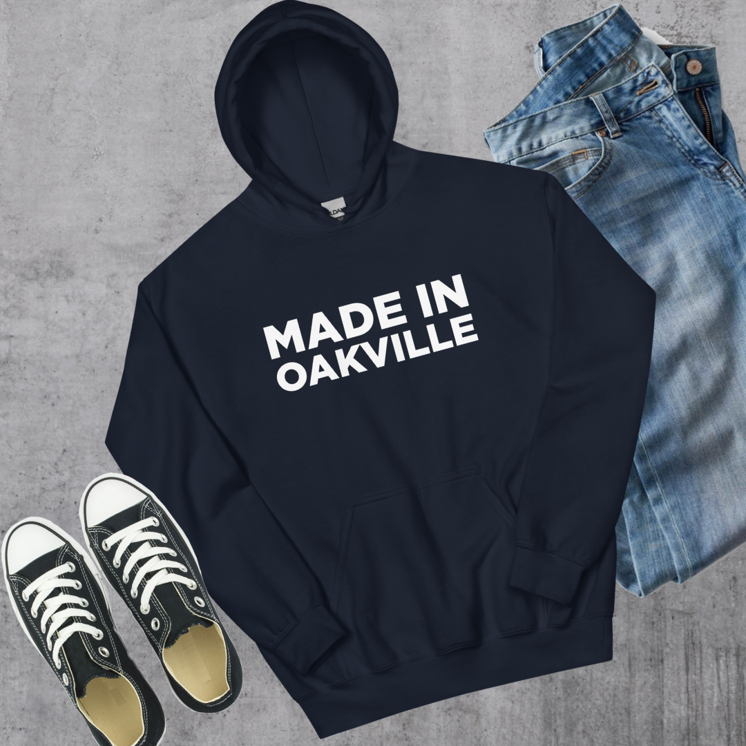 Made in Oakville Hoodie Navy Canadian City Apparel