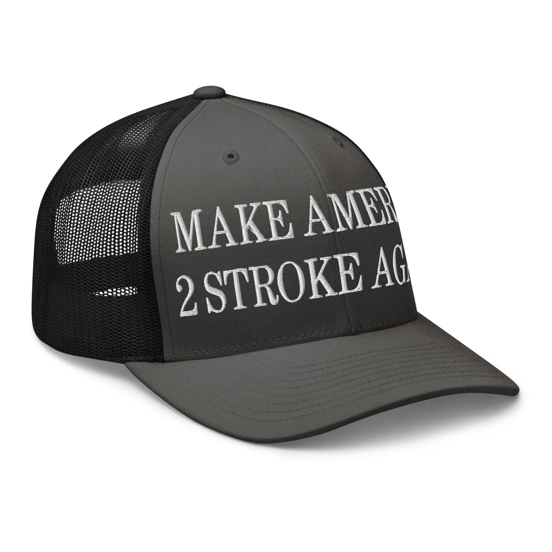 Make Us 2 Stroke Again Embroidered Mesh Trucker Hat Capital Crowns Make Again Trucker Hats
