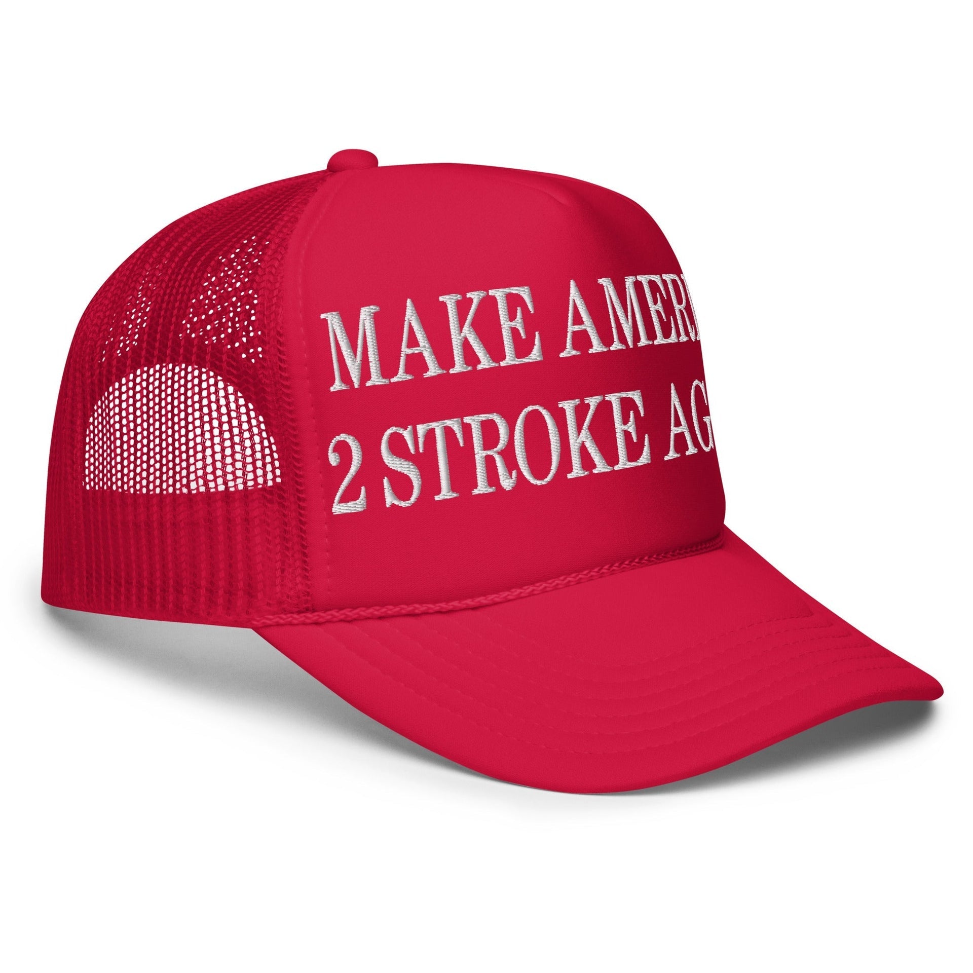 Make America 2 Stroke Again Embroidered Foam Trucker Hat Capital Crowns LADs Make Again Trucker Hats