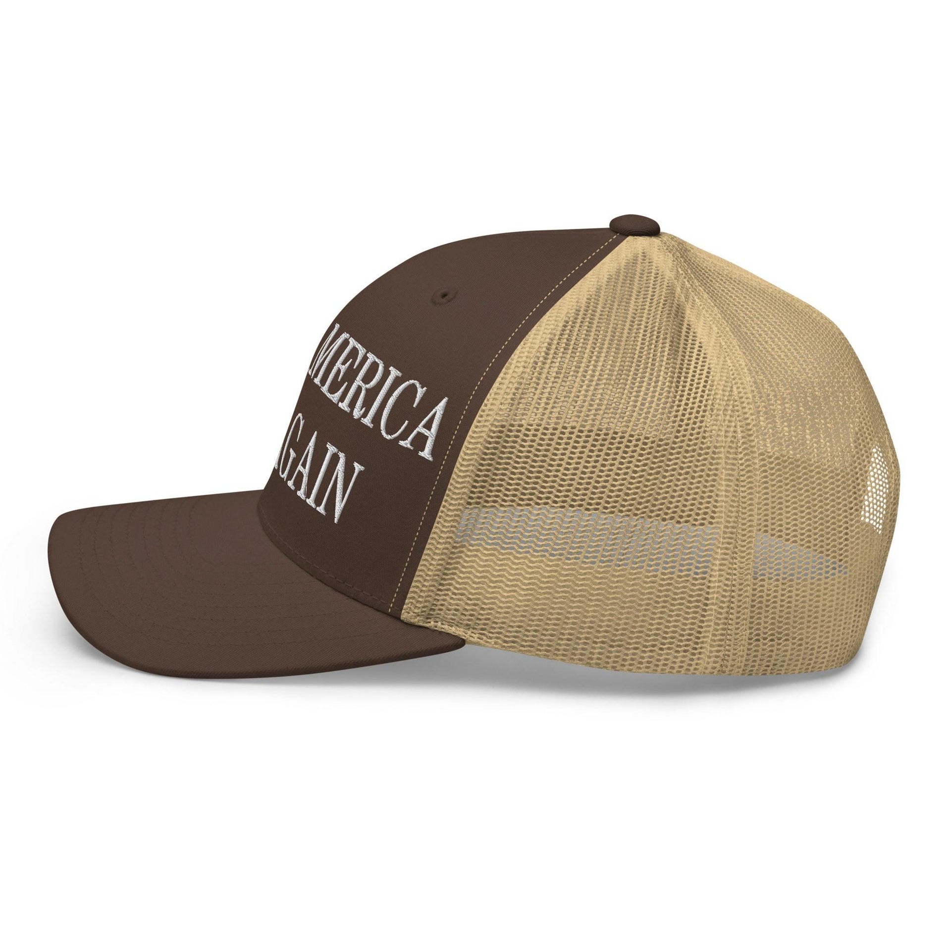 Make America Eat Again Embroidered Mesh Trucker Hat Capital Crowns LADs Make Again Trucker Hats