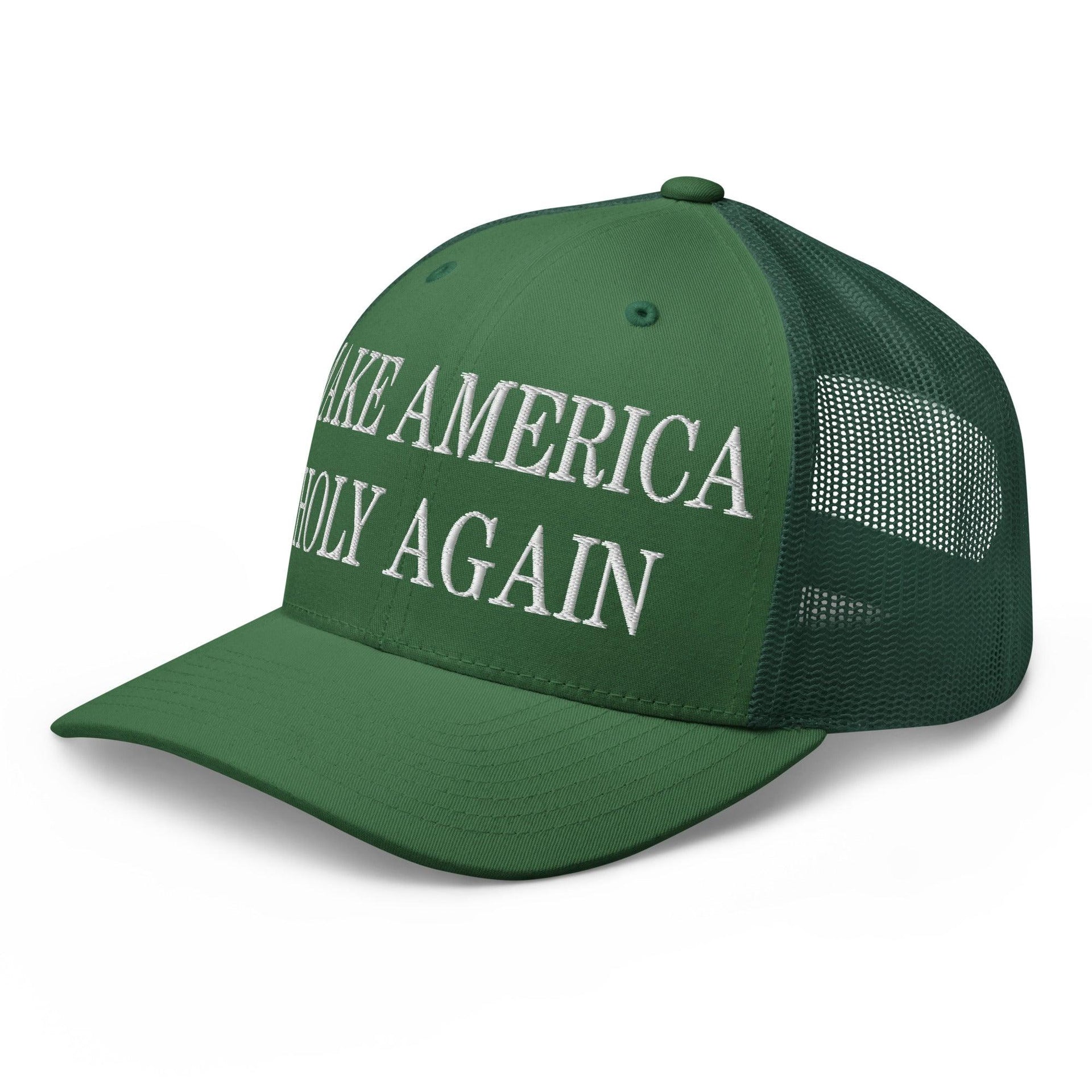 Make America Holy Again Embroidered Mesh Trucker Hat Capital Crowns LADs Make Again Trucker Hats