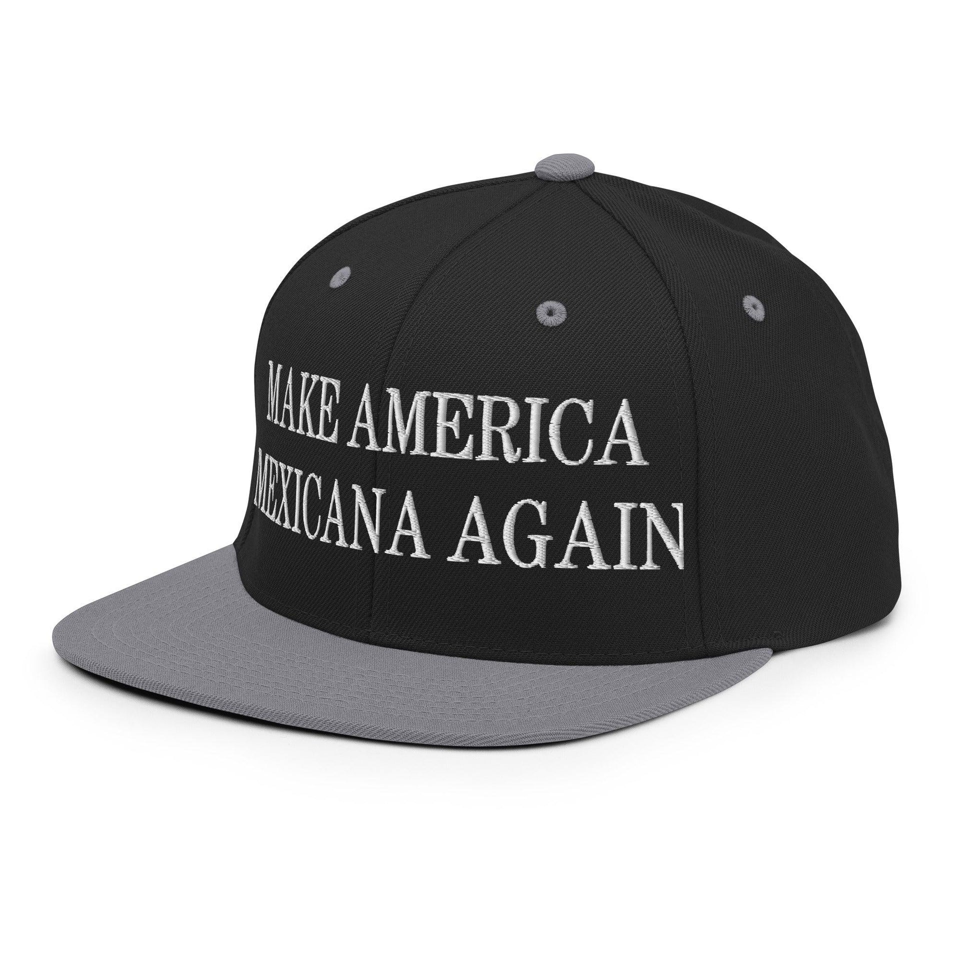 Make America Mexicana Again Claudia Sheinbaum Embroidered Flat Bill Brim Snapback Hat Capital Crowns LADs Mexico Politics Snapback Hats