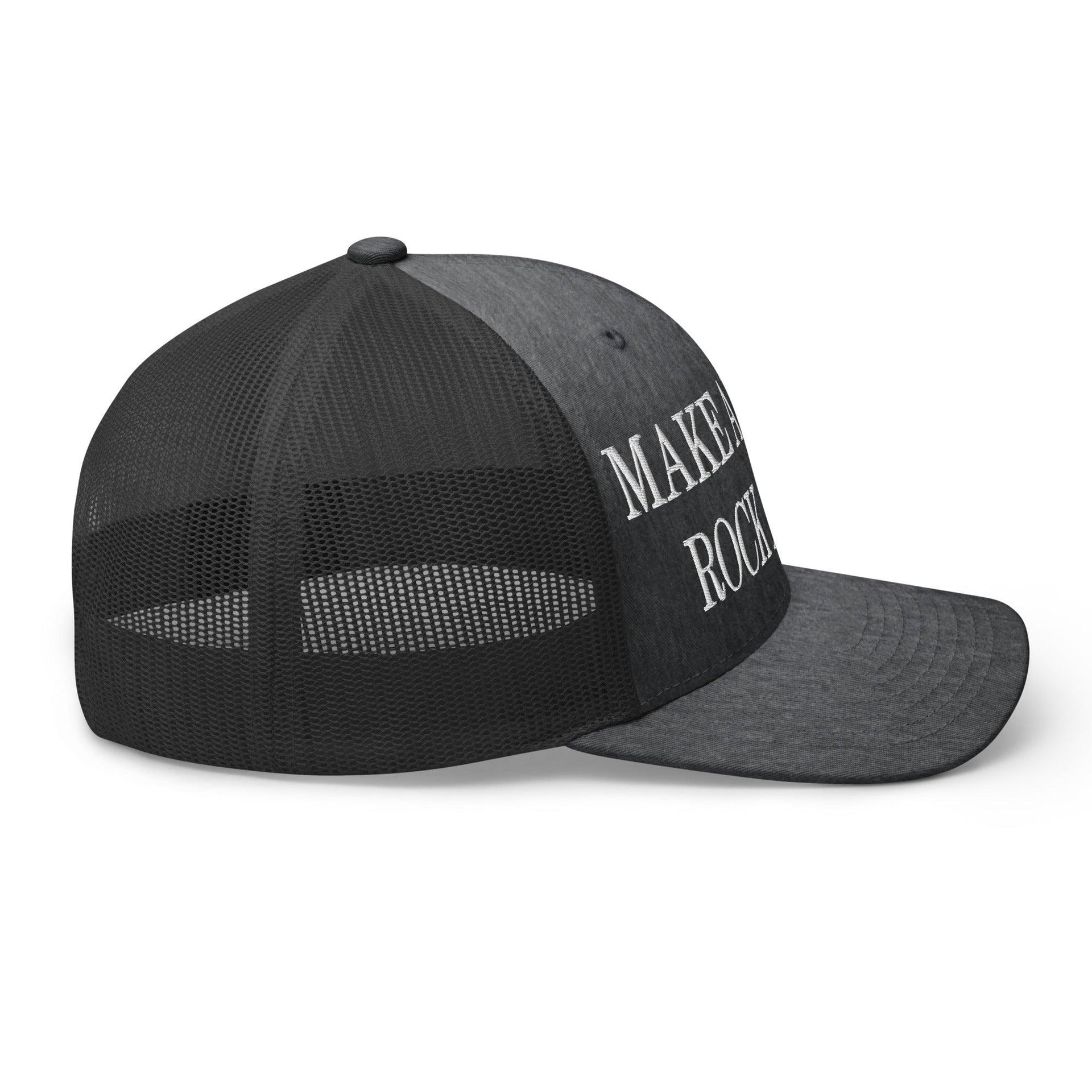 Make America Rock Again Embroidered Mesh Trucker Hat Capital Crowns LADs Make Again Trucker Hats