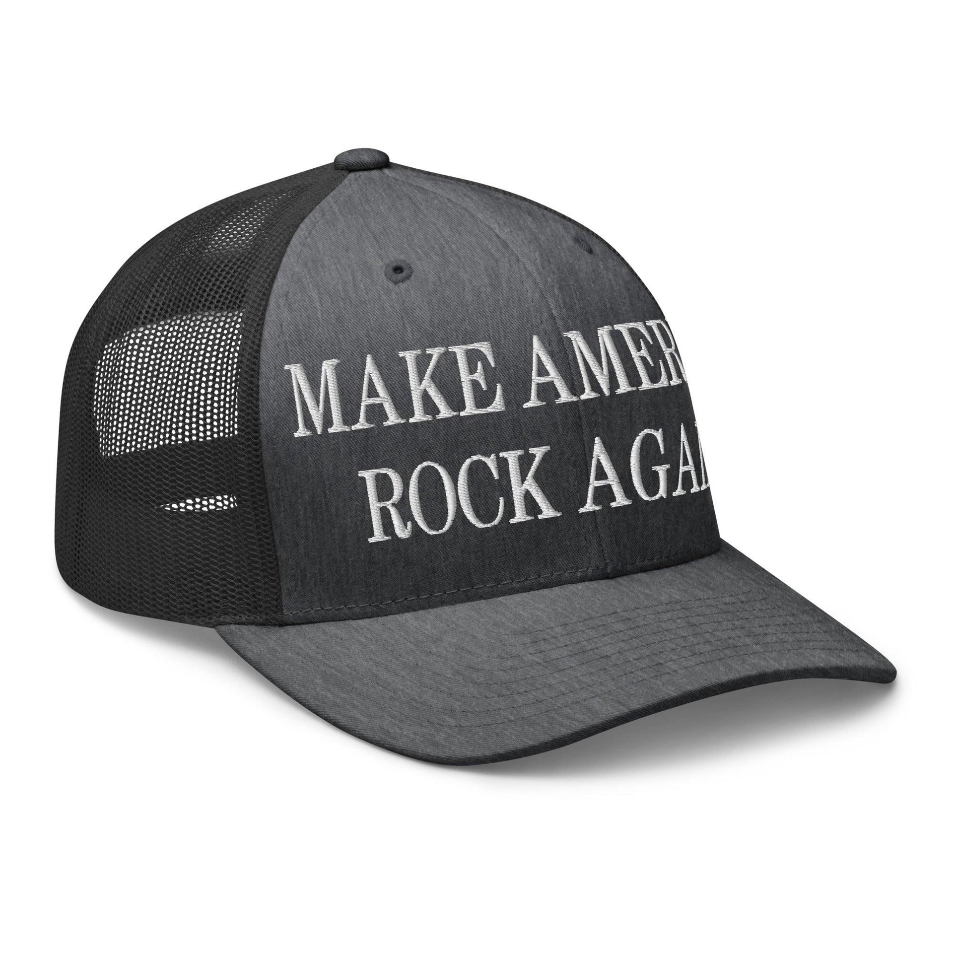 Make America Rock Again Embroidered Mesh Trucker Hat Capital Crowns LADs Make Again Trucker Hats