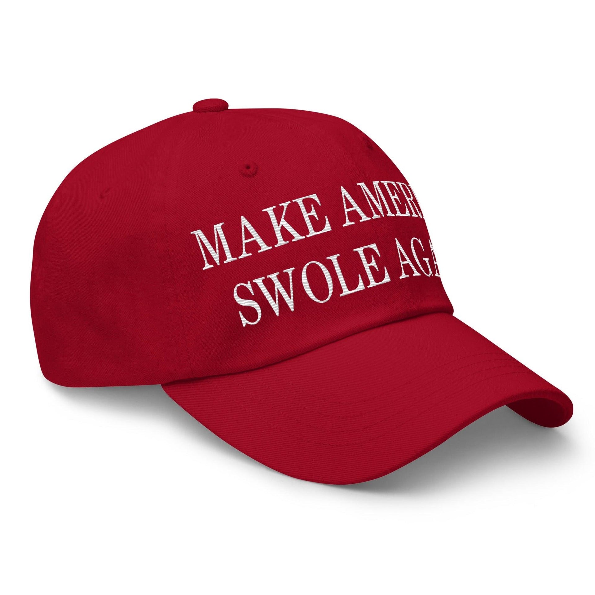 Make America Swole Again Embroidered Dad Hat Capital Crowns Dad Hats LADs Make Again