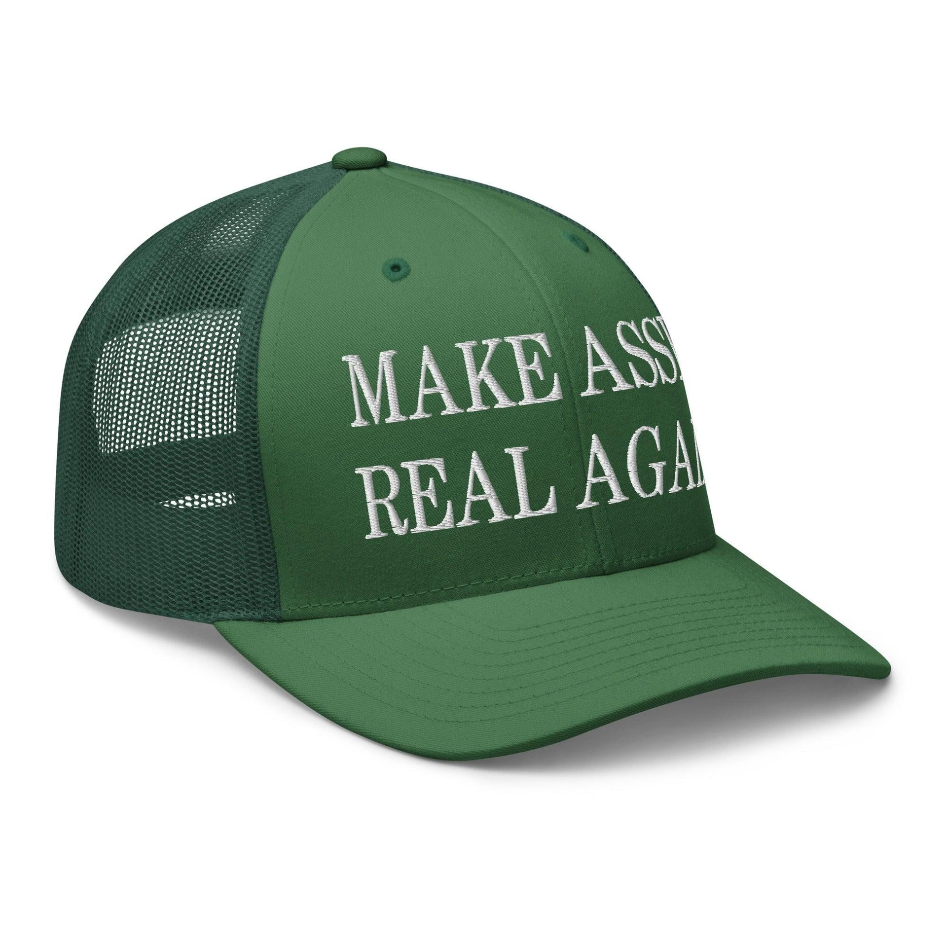 Make Asses Real Again Embroidered Mesh Trucker Hat Capital Crowns Make Again Trucker Hats