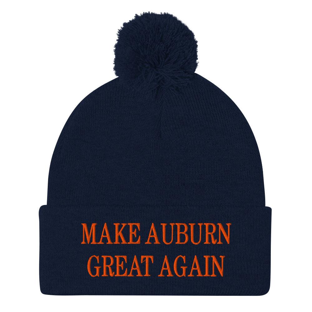 Make Auburn Great Again Embroidered Knit Pom Pom Beanie Default Title Beanies Capital Crowns College
