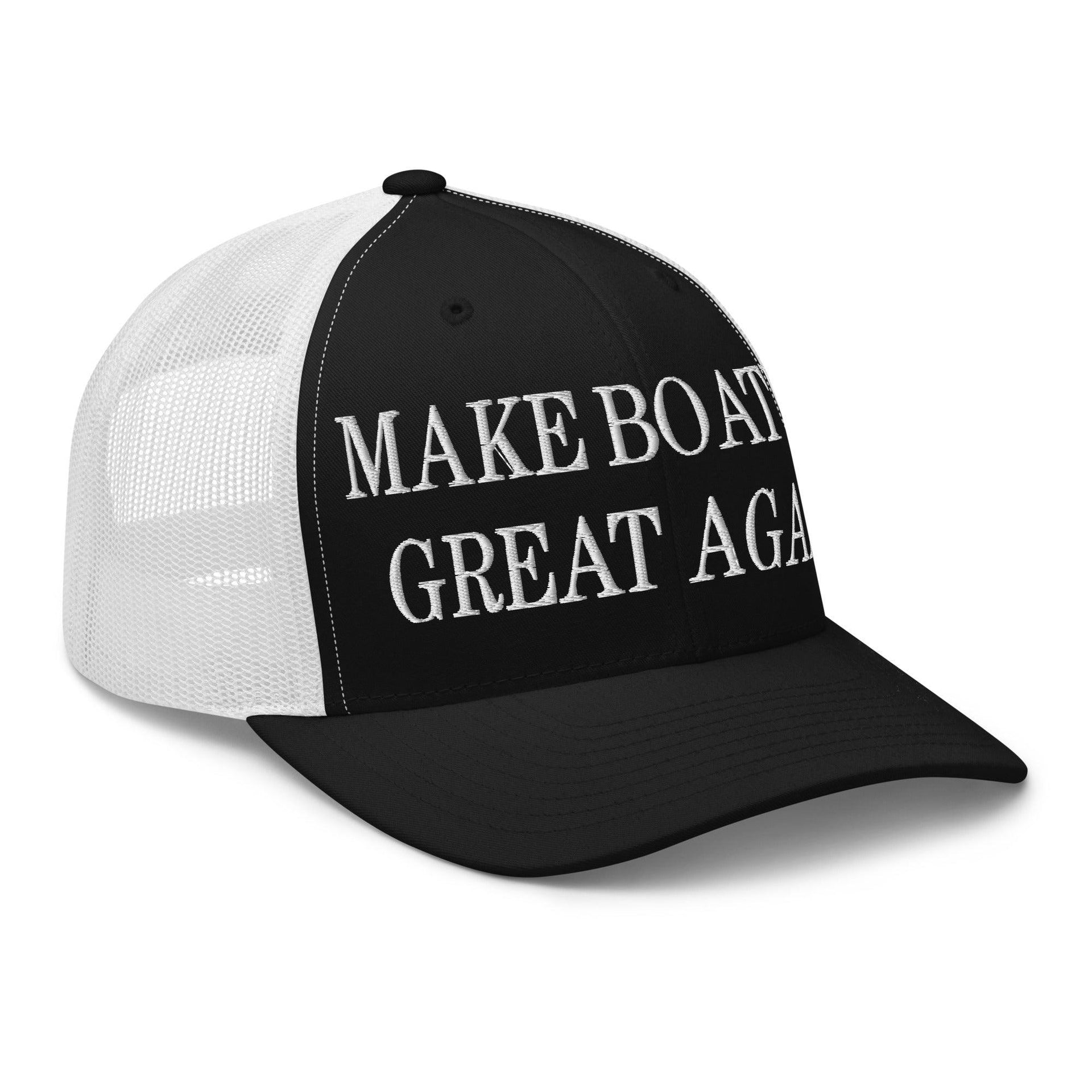 Make Boating Great Again Embroidered Mesh Trucker Hat Capital Crowns LADs Make Again Trucker Hats