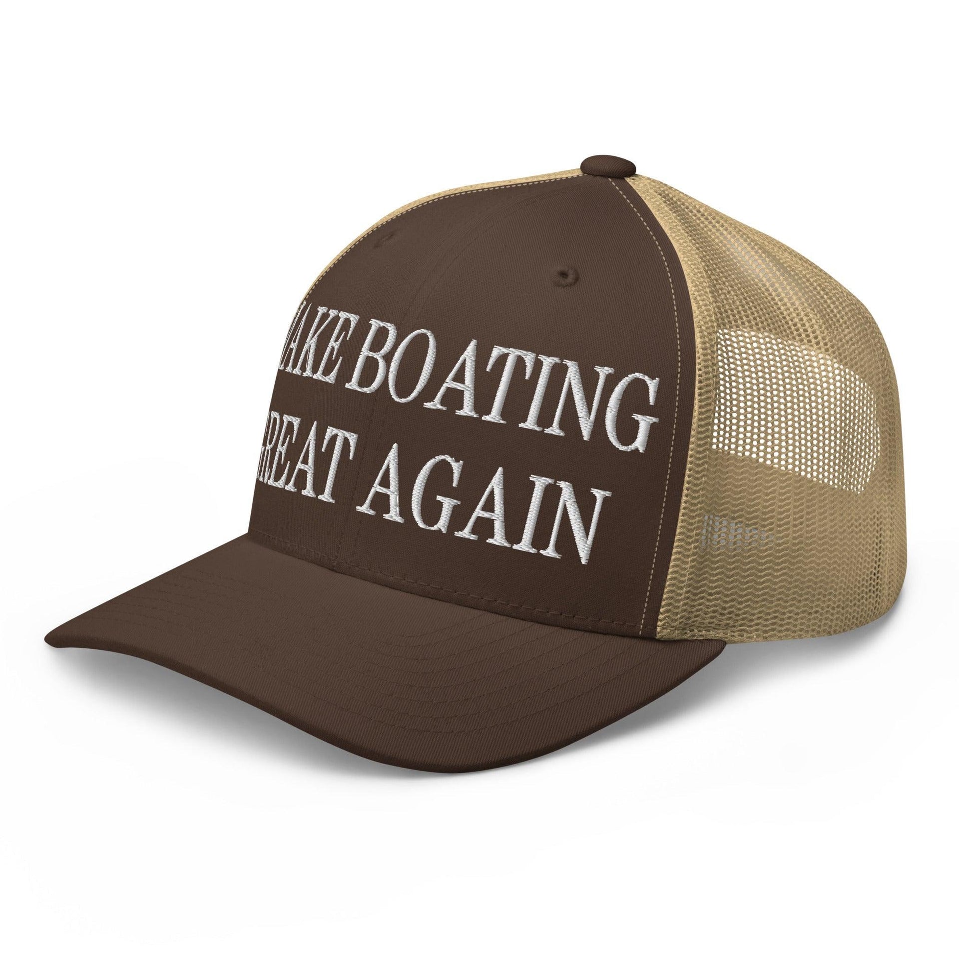 Make Boating Great Again Embroidered Mesh Trucker Hat Capital Crowns LADs Make Again Trucker Hats