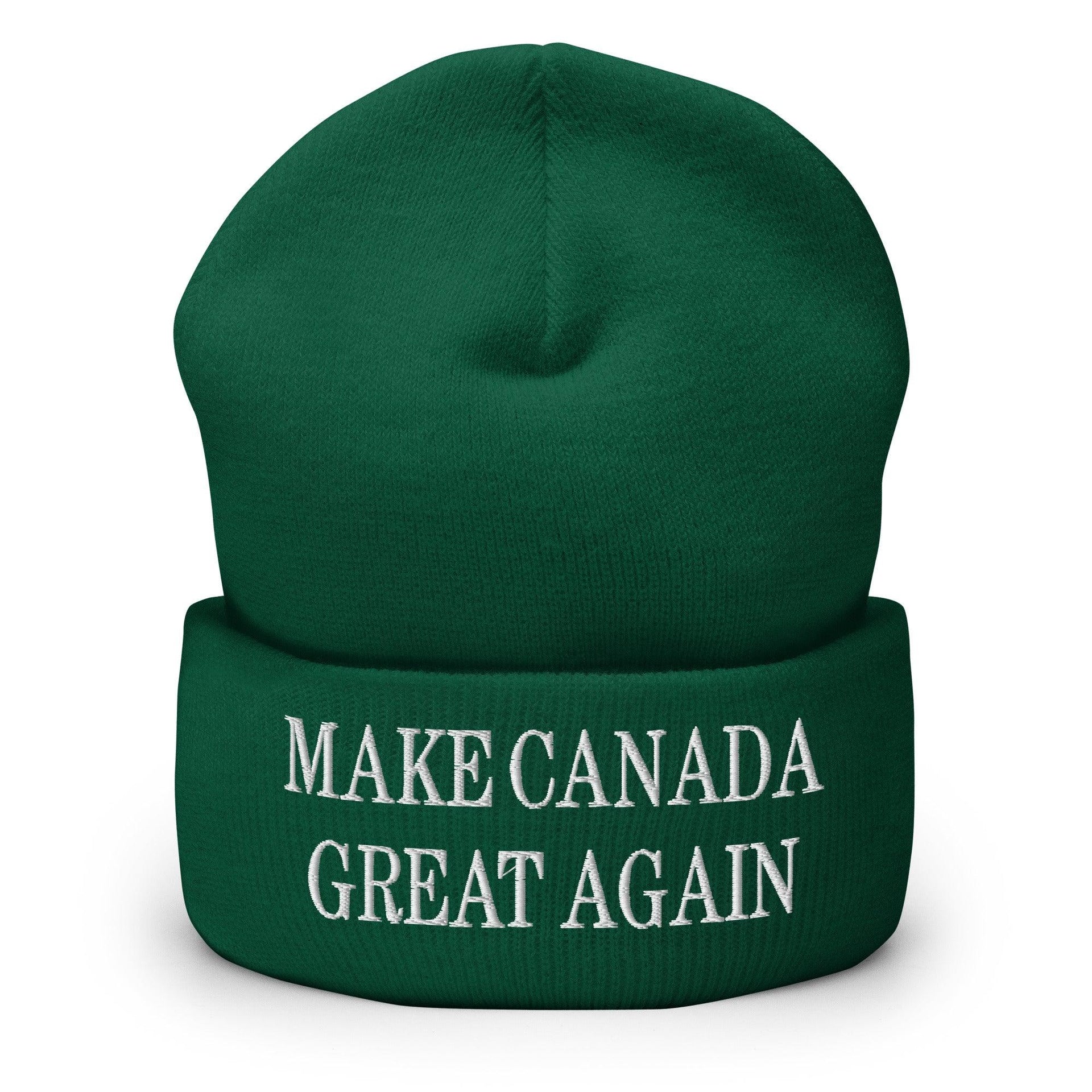 Make C Great Again Embroidered Cuffed Knit Beanie Spruce Beanies Canada Is Not For Sale Capital Crowns LADs Make Again