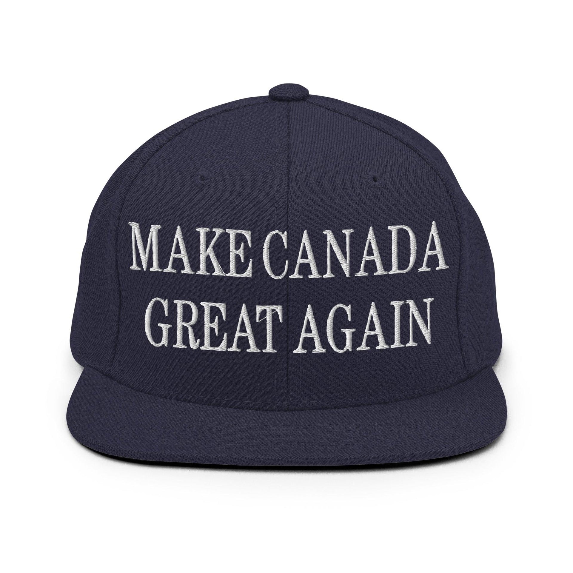 Make C Great Again Embroidered Flat Bill Brim Snapback Hat Navy Canada Capital Crowns LADs Make Again