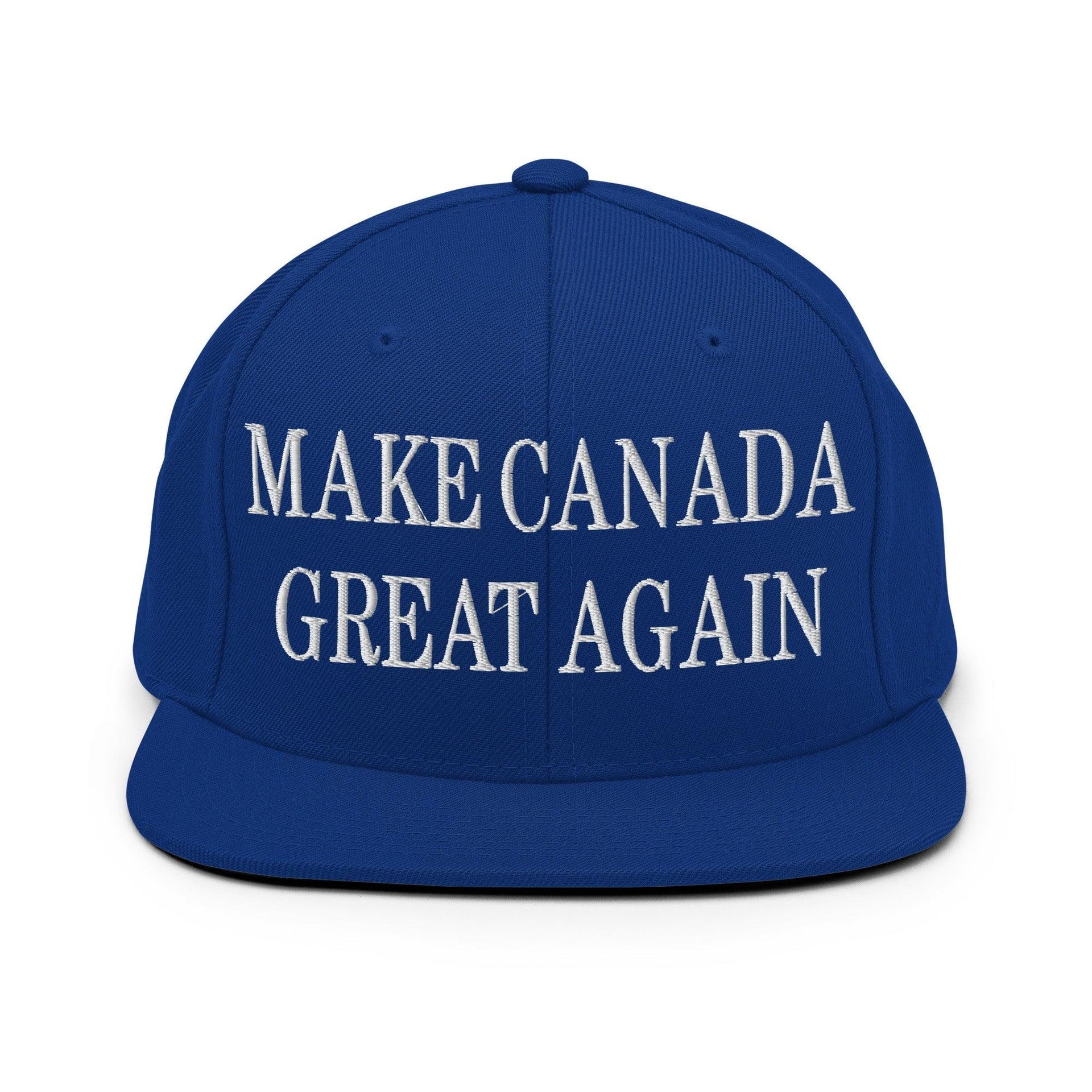 Make C Great Again Embroidered Flat Bill Brim Snapback Hat Royal Blue Canada Capital Crowns LADs Make Again