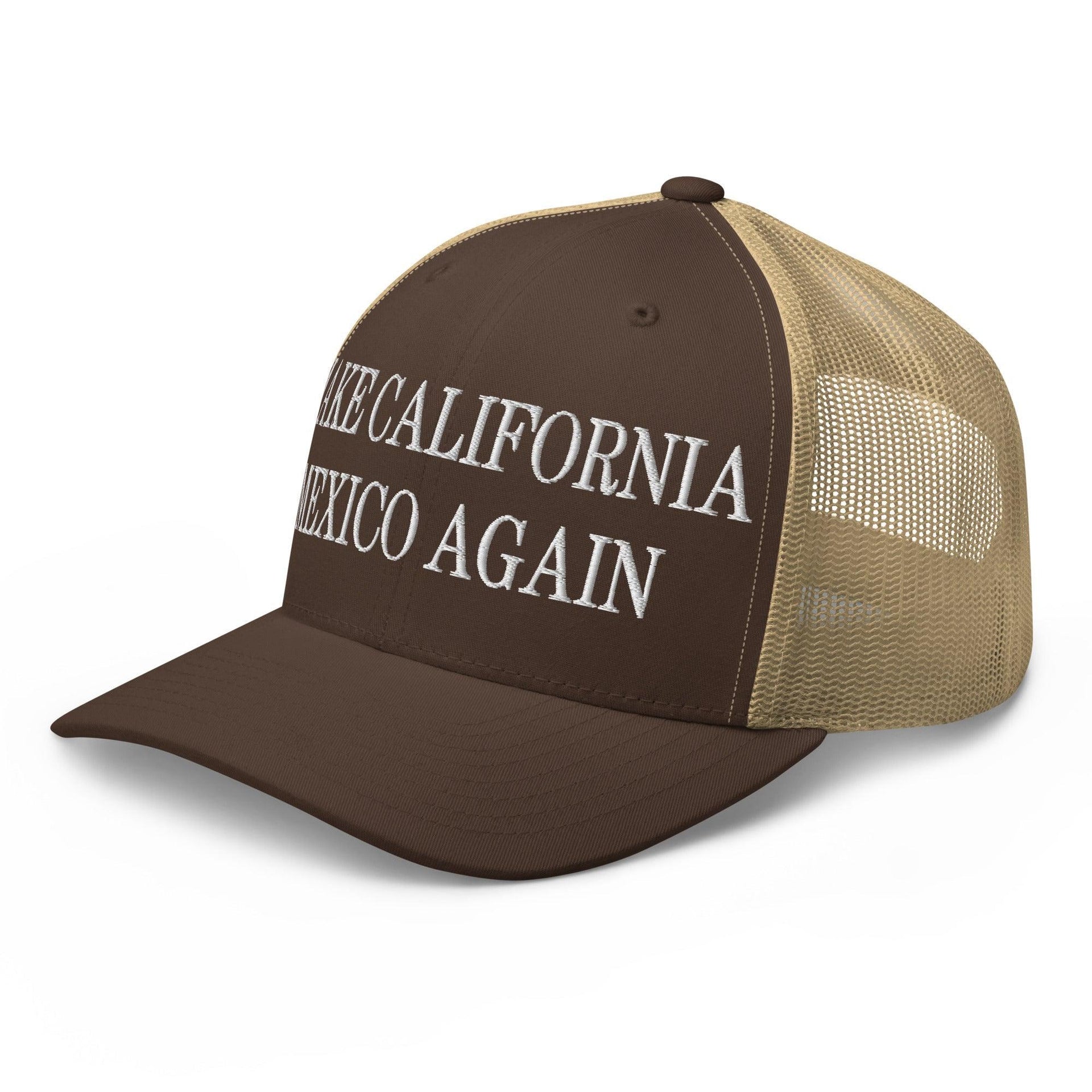 Make California Mexico Again Embroidered Mesh Trucker Hat Capital Crowns Make Again Trucker Hats