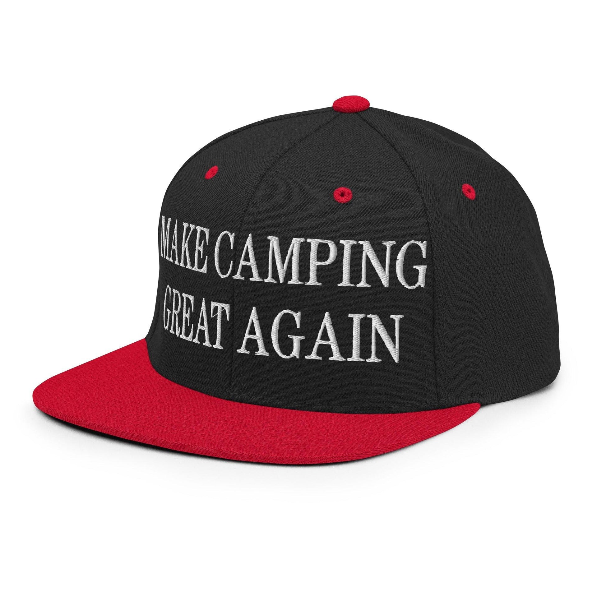 Make Camping Great Again Embroidered Flat Bill Brim Snapback Hat Capital Crowns LADs Make Again