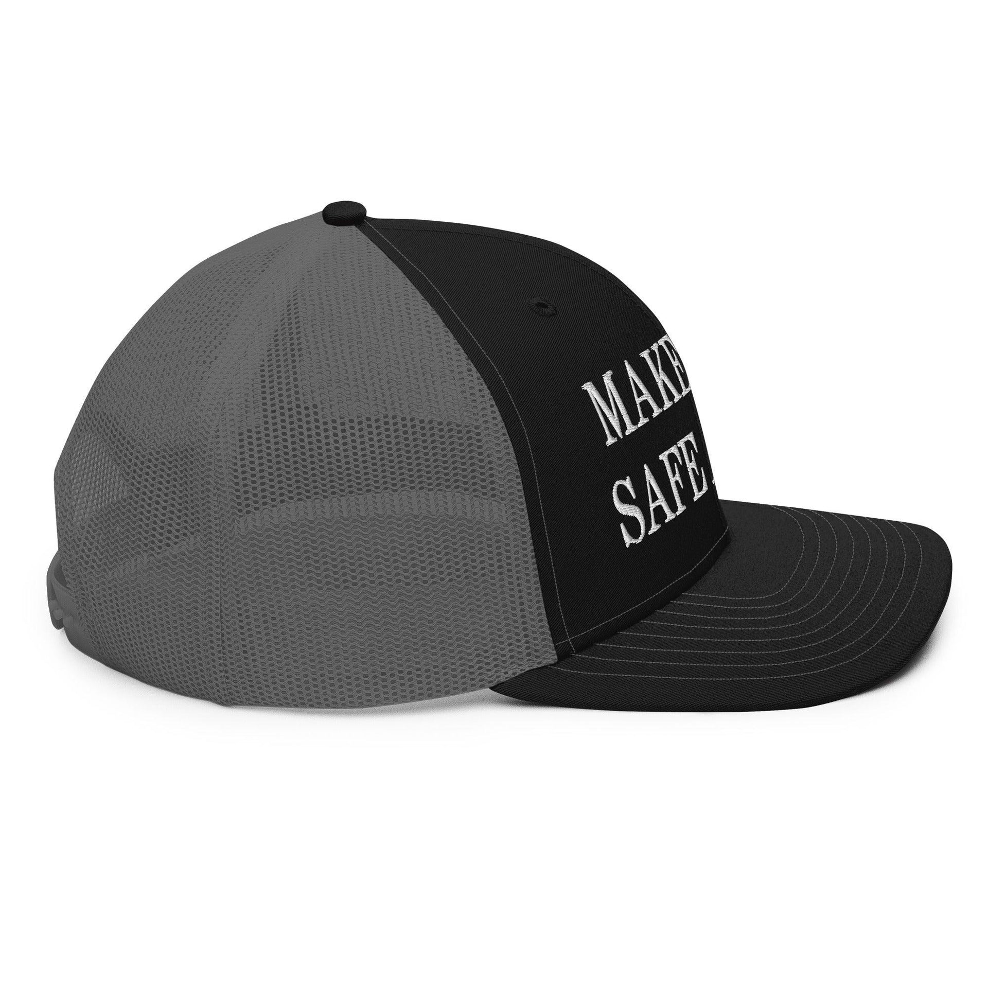 Make Cats Safe Again Embroidered Classic Mesh Trucker Hat Capital Crowns Make Again Trucker Hats