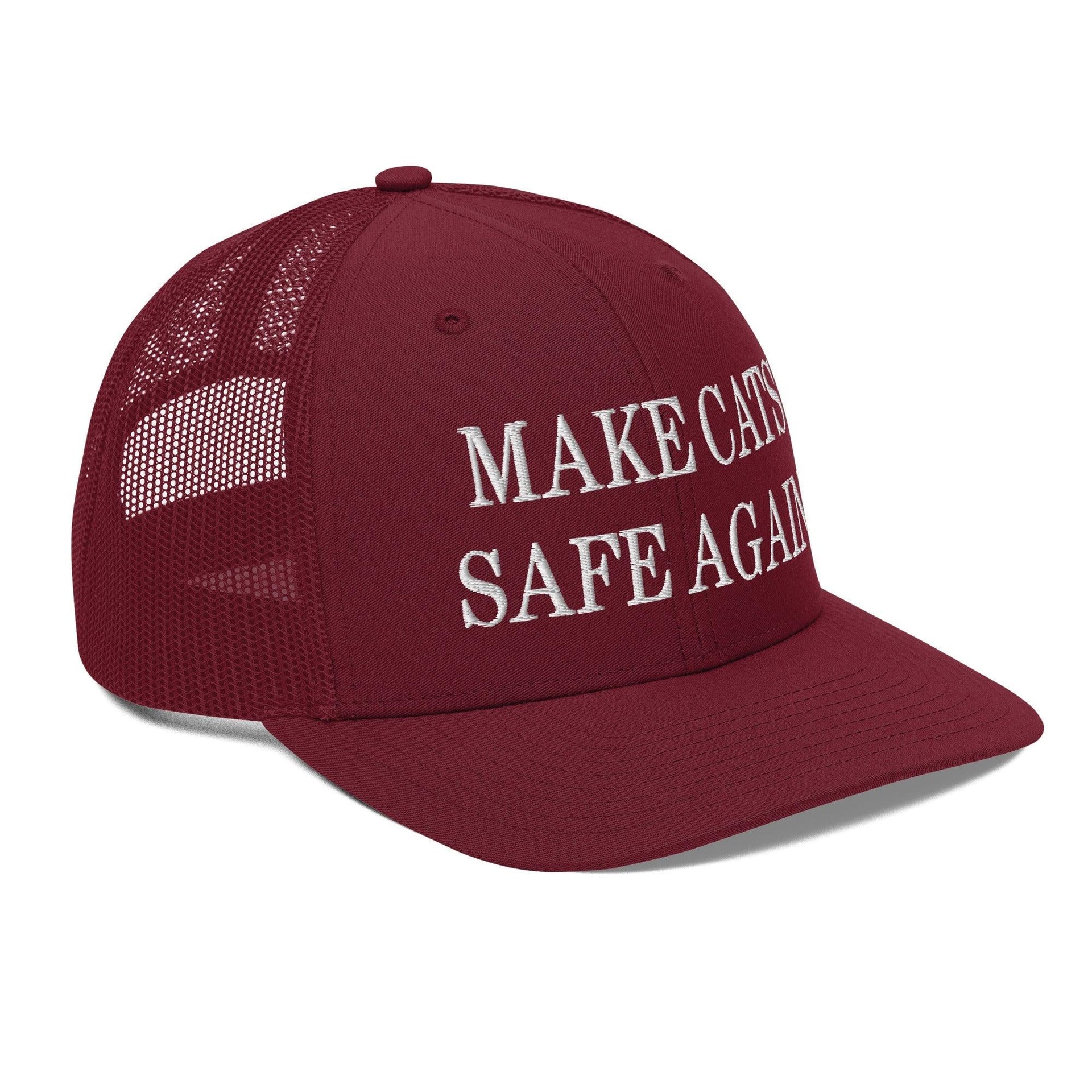 Make Cats Safe Again Embroidered Classic Mesh Trucker Hat Capital Crowns Make Again Trucker Hats