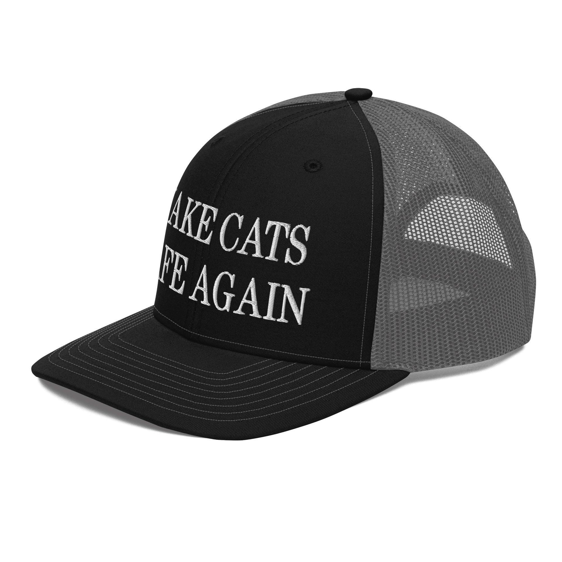 Make Cats Safe Again Embroidered Classic Mesh Trucker Hat Capital Crowns Make Again Trucker Hats