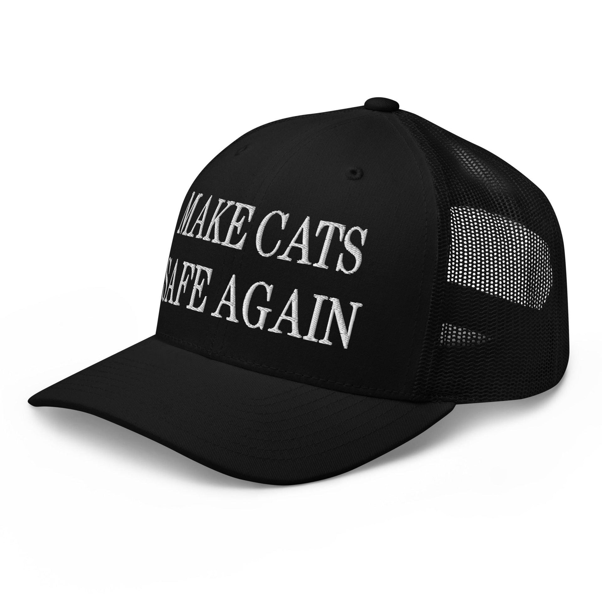 Make Cats Safe Again Embroidered Mesh Trucker Hat Capital Crowns Make Again Trucker Hats