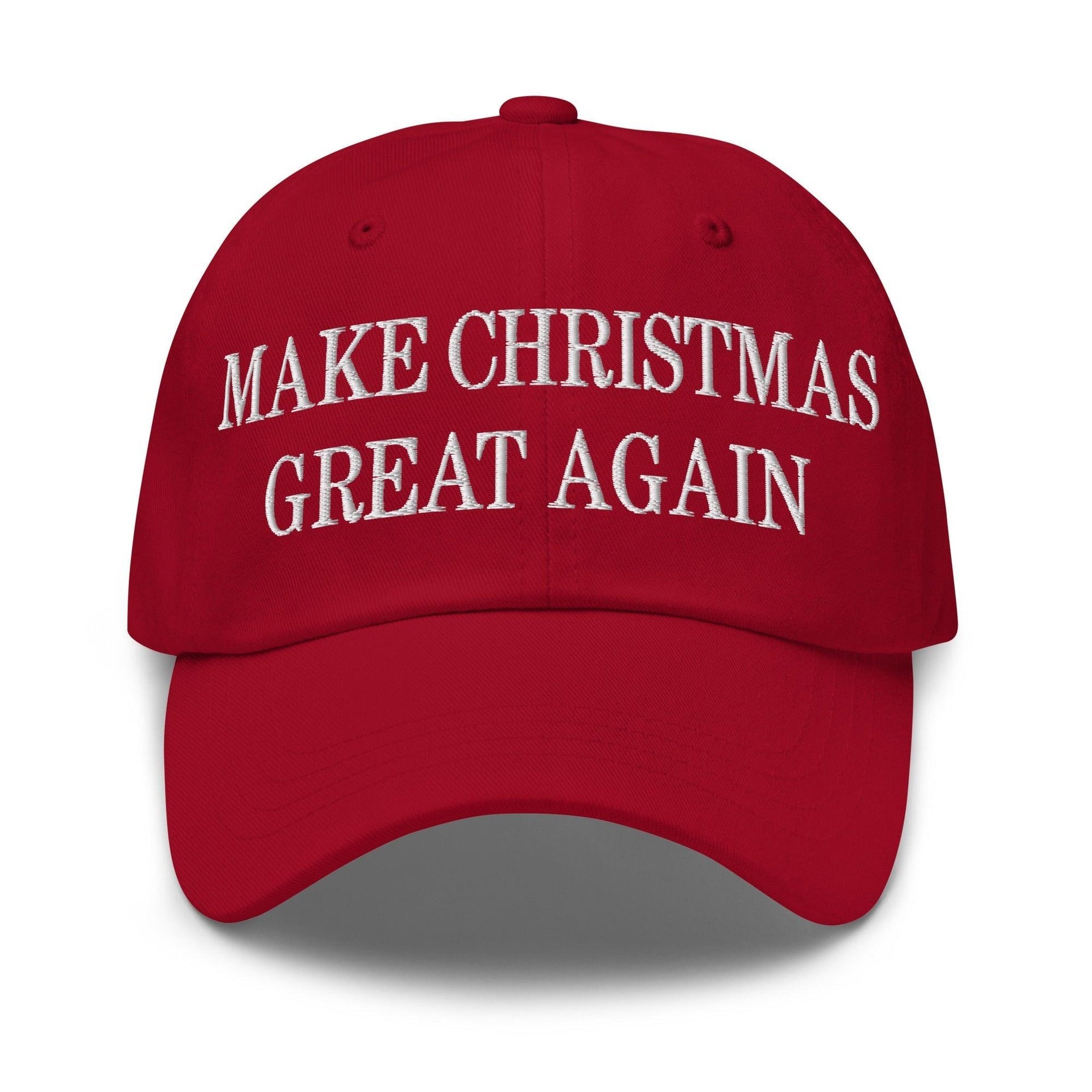 Make Christmas Great Again Embroidered Dad Hat Cranberry Capital Crowns Dad Hats LADs Make Again