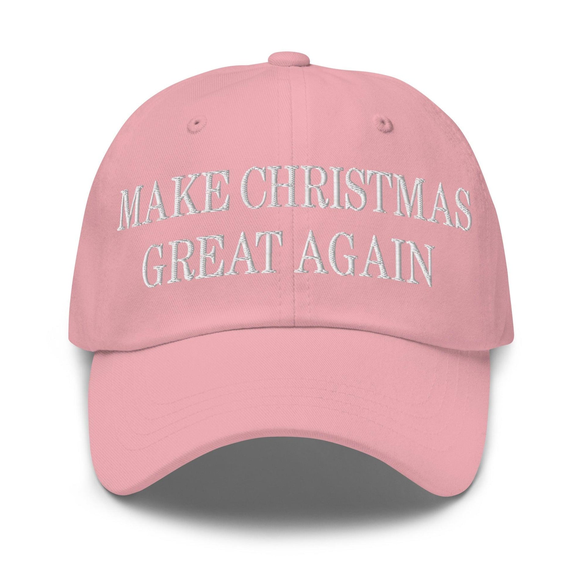 Make Christmas Great Again Embroidered Dad Hat Pink Capital Crowns Dad Hats LADs Make Again