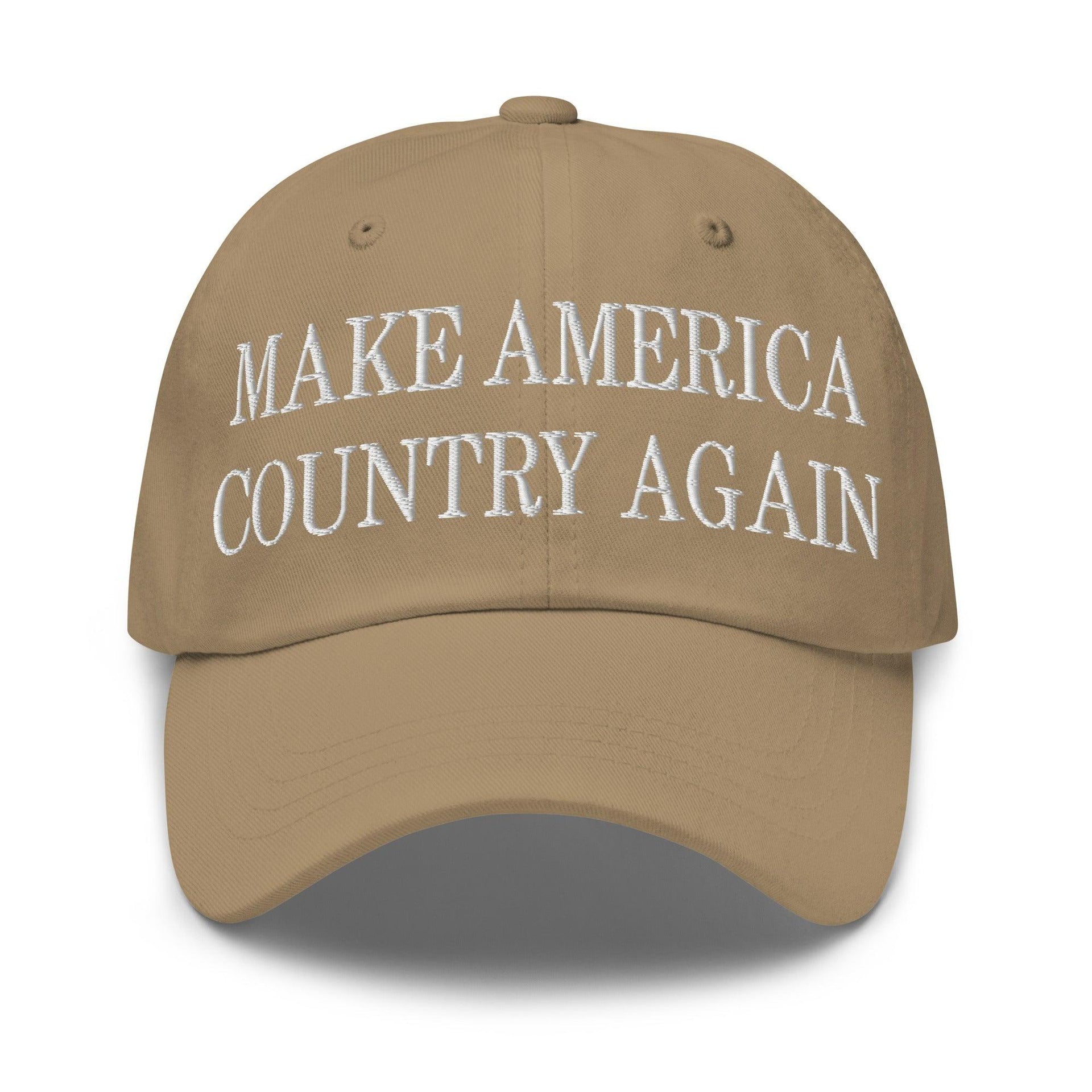 Make Us Country Again Embroidered Dad Hat Khaki Capital Crowns Dad Hats Make Again