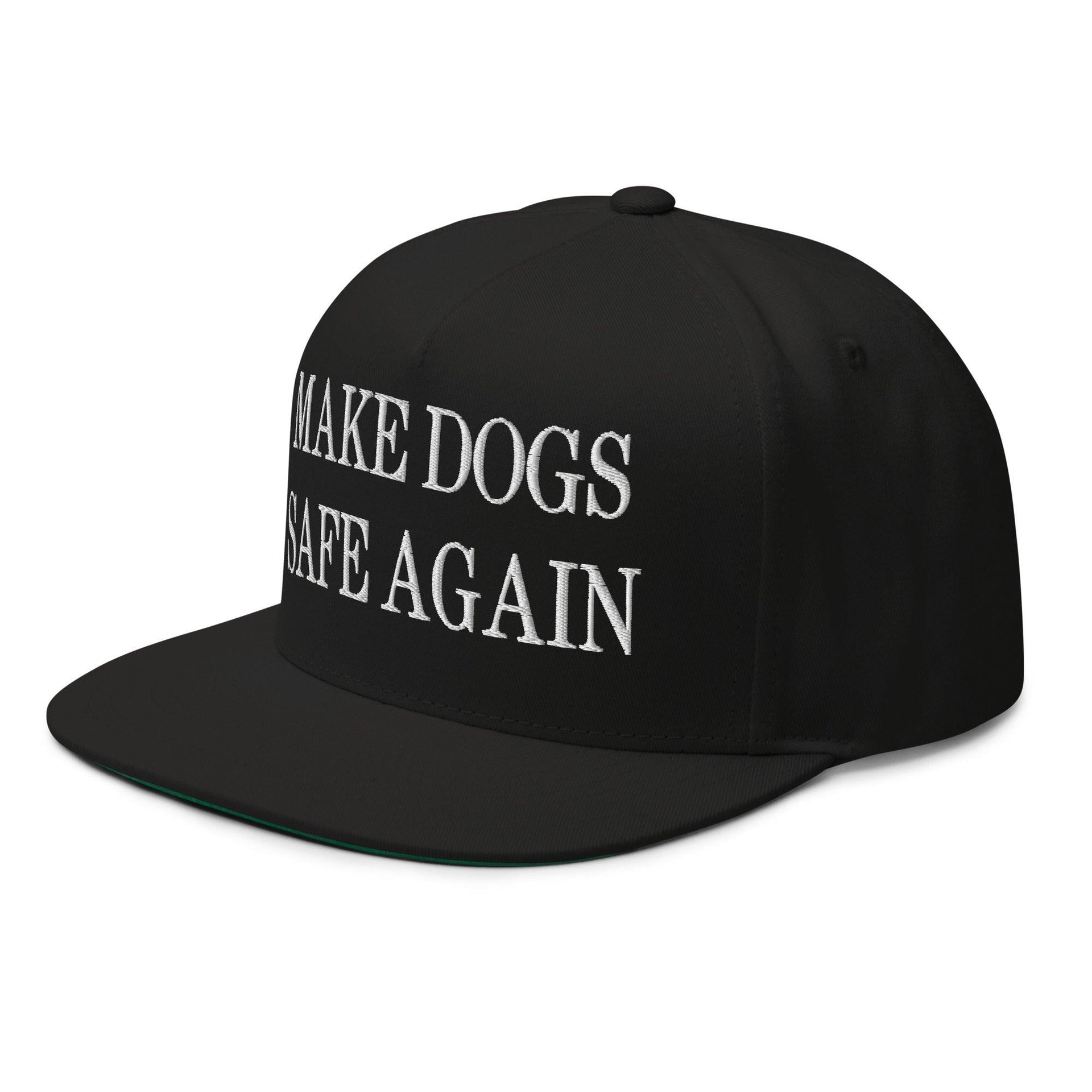 Make Dogs Safe Again Embroidered 5 Panel Flat Bill Brim Snapback Hat Capital Crowns Make Again Snapback Hats