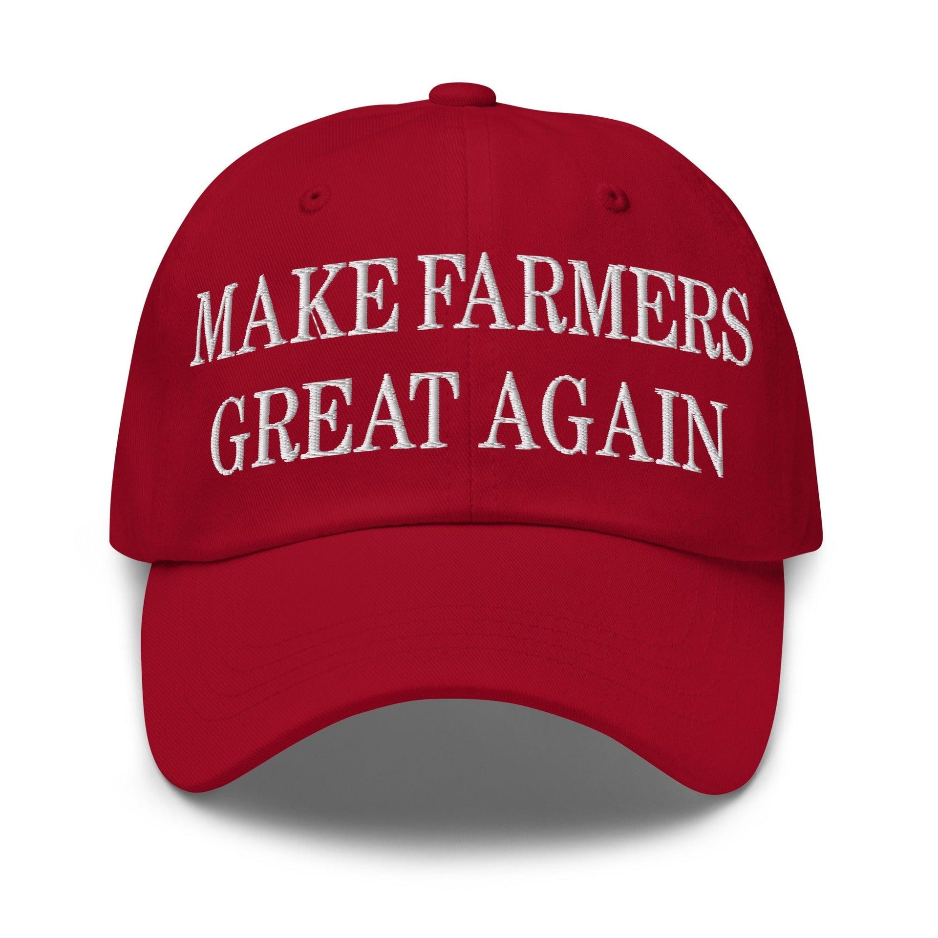 Make Farmers Great Again Embroidered Dad Hat Cranberry Capital Crowns Dad Hats LADs Make Again