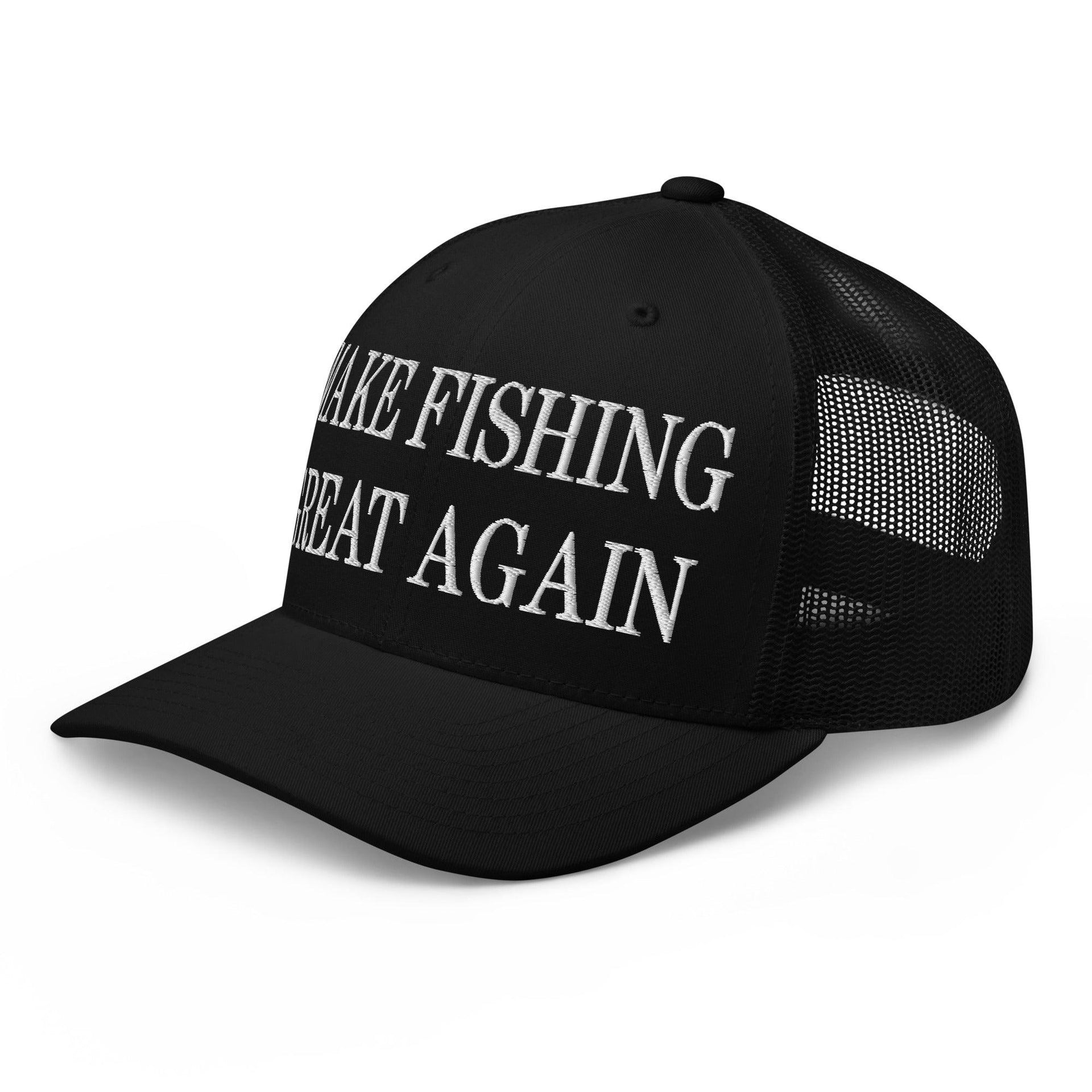 Make Fishing Great Again Embroidered Mesh Trucker Hat Capital Crowns LADs Make Again Trucker Hats