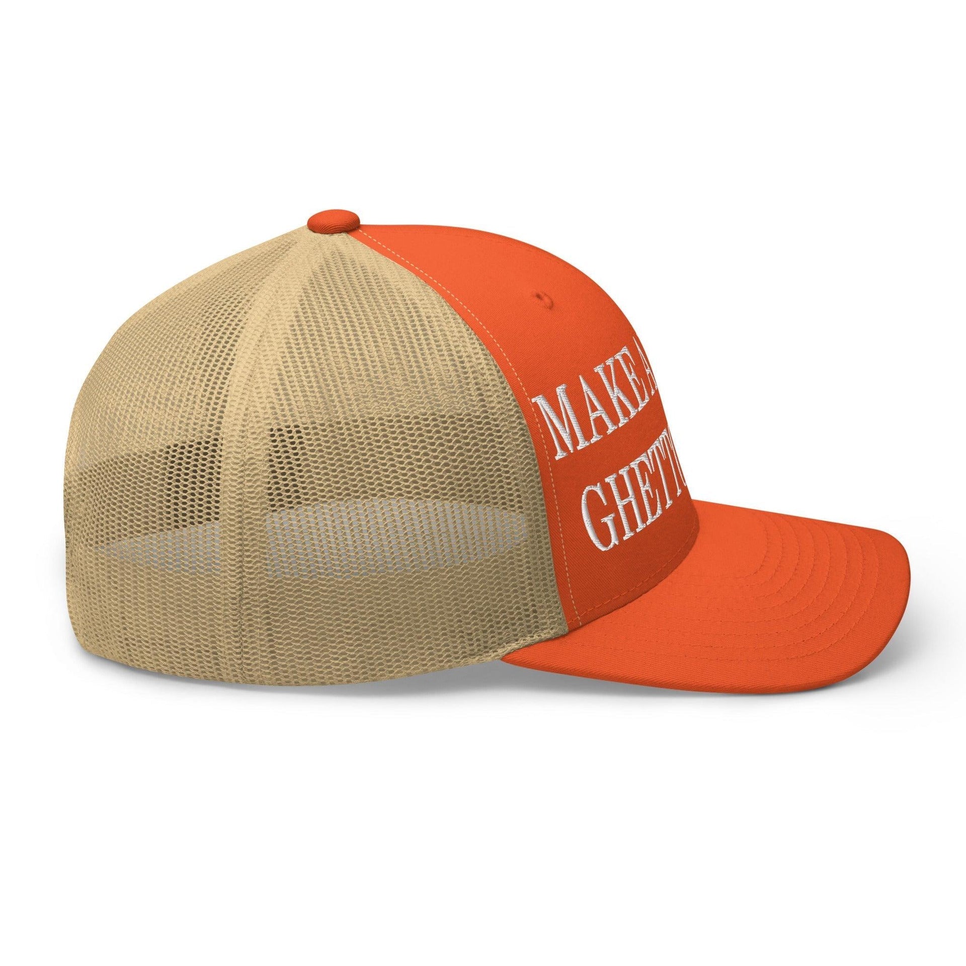 Make Us Ghetto Again Embroidered Mesh Trucker Hat Capital Crowns Make Again Trucker Hats