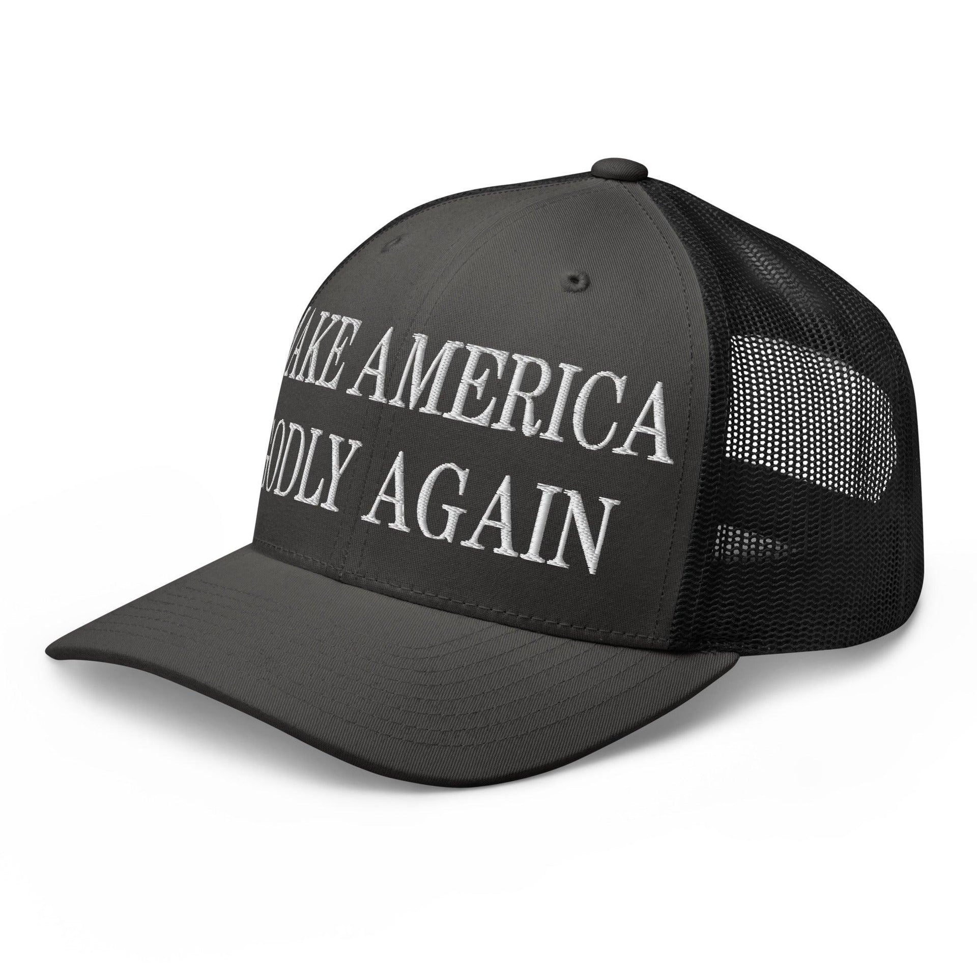 Make Us Godly Again Embroidered Mesh Trucker Hat Capital Crowns Make Again Trucker Hats