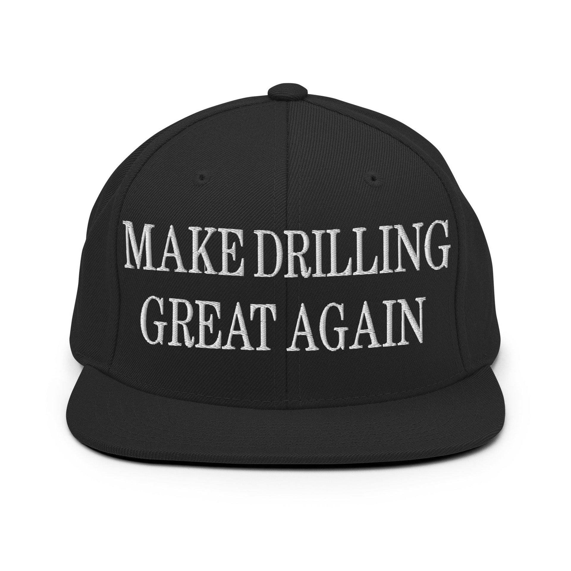 Make Them Great Again Embroidered Flat Bill Brim Snapback Hat Black Capital Crowns LADs Make Again