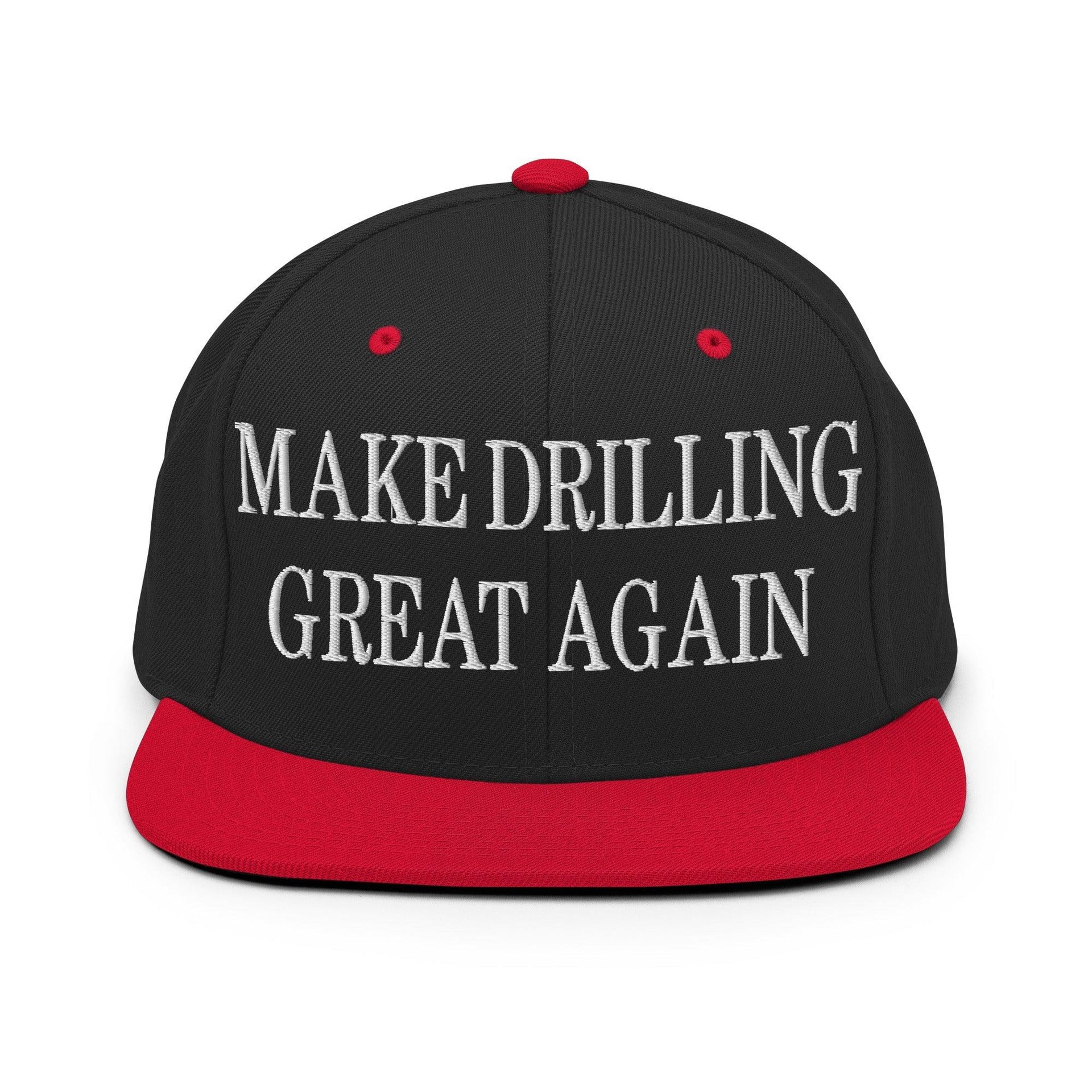 Make Them Great Again Embroidered Flat Bill Brim Snapback Hat Black Red Capital Crowns LADs Make Again