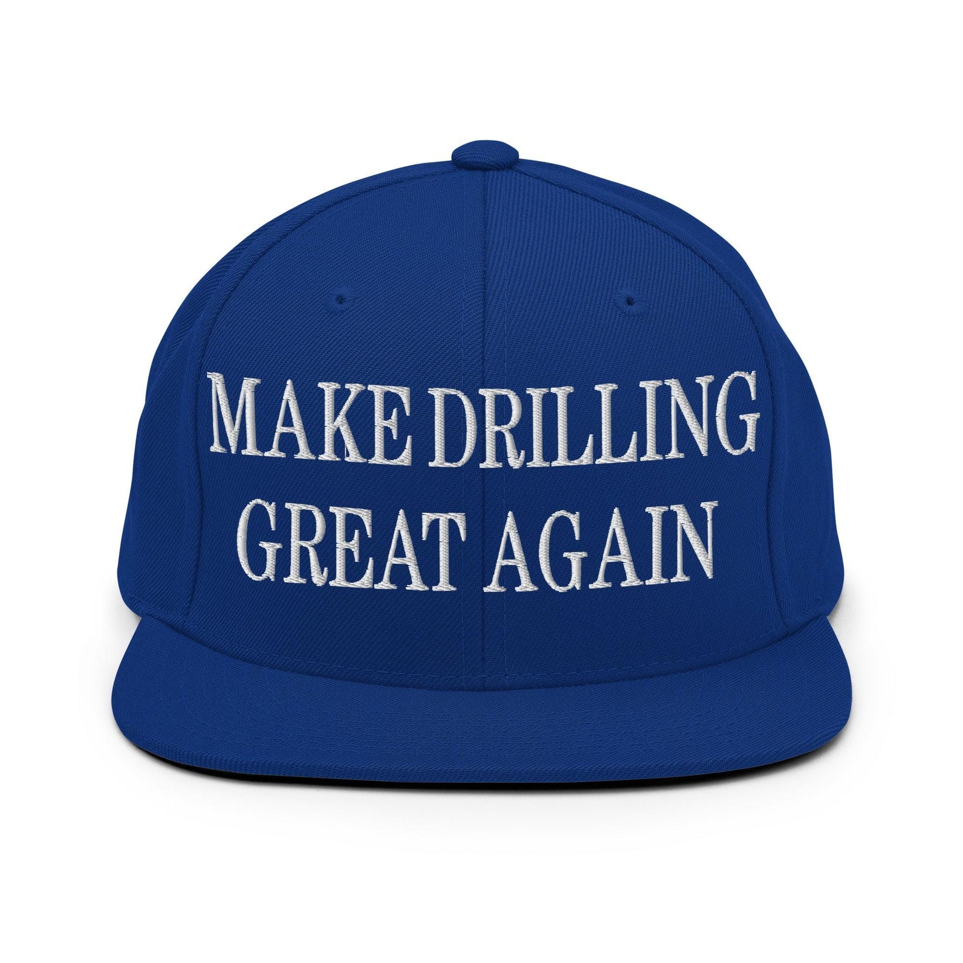 Make Them Great Again Embroidered Flat Bill Brim Snapback Hat Royal Blue Capital Crowns LADs Make Again