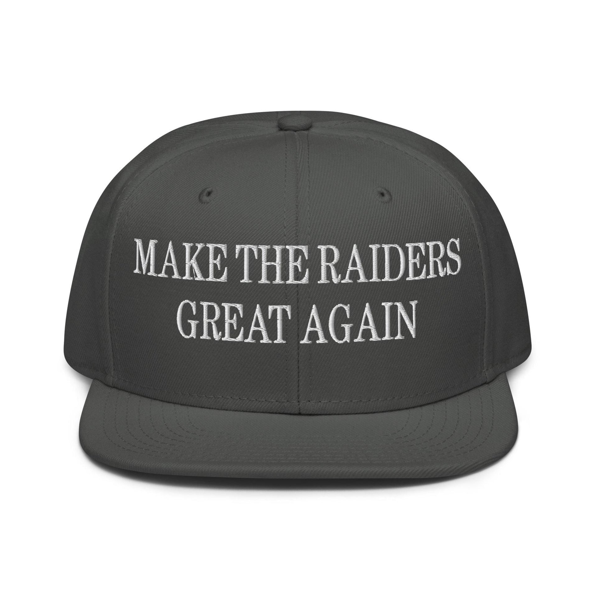 Make Them Great Again Embroidered Flat Brim Bill Snapback Hat Charcoal gray Capital Crowns Football Make Again Snapback Hats