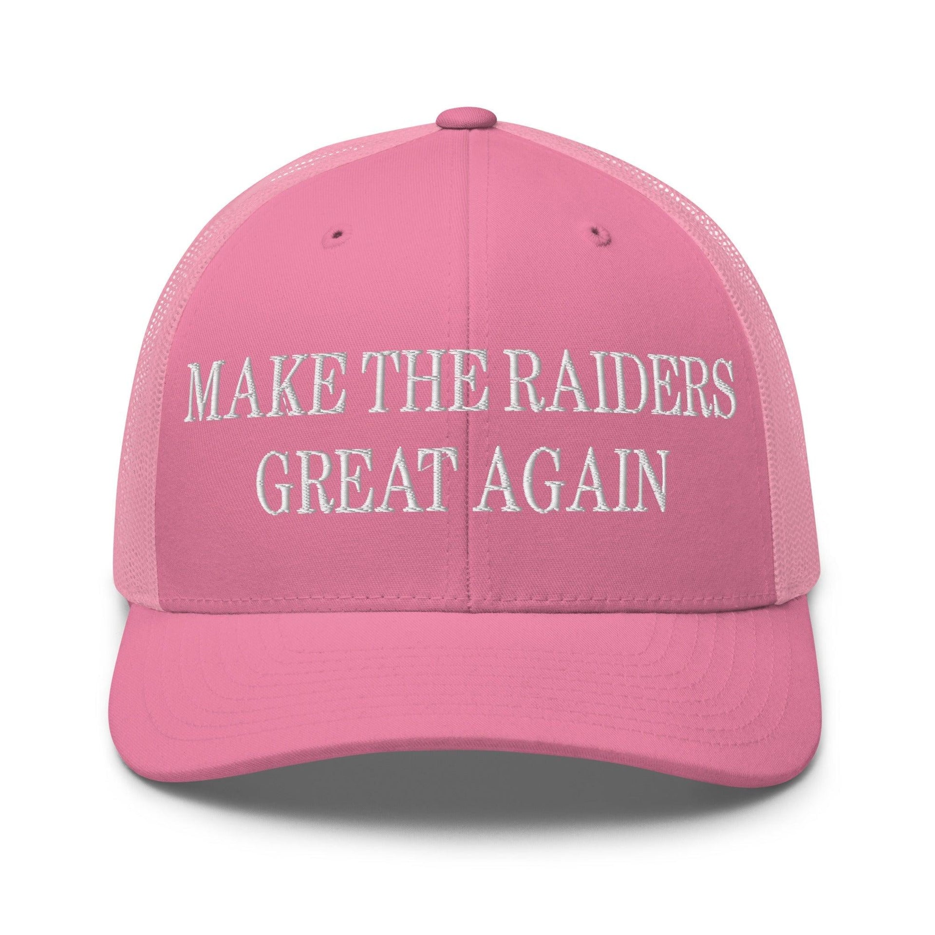 Make Them Great Again Embroidered Mesh Trucker Hat Pink Capital Crowns Football Make Again Trucker Hats