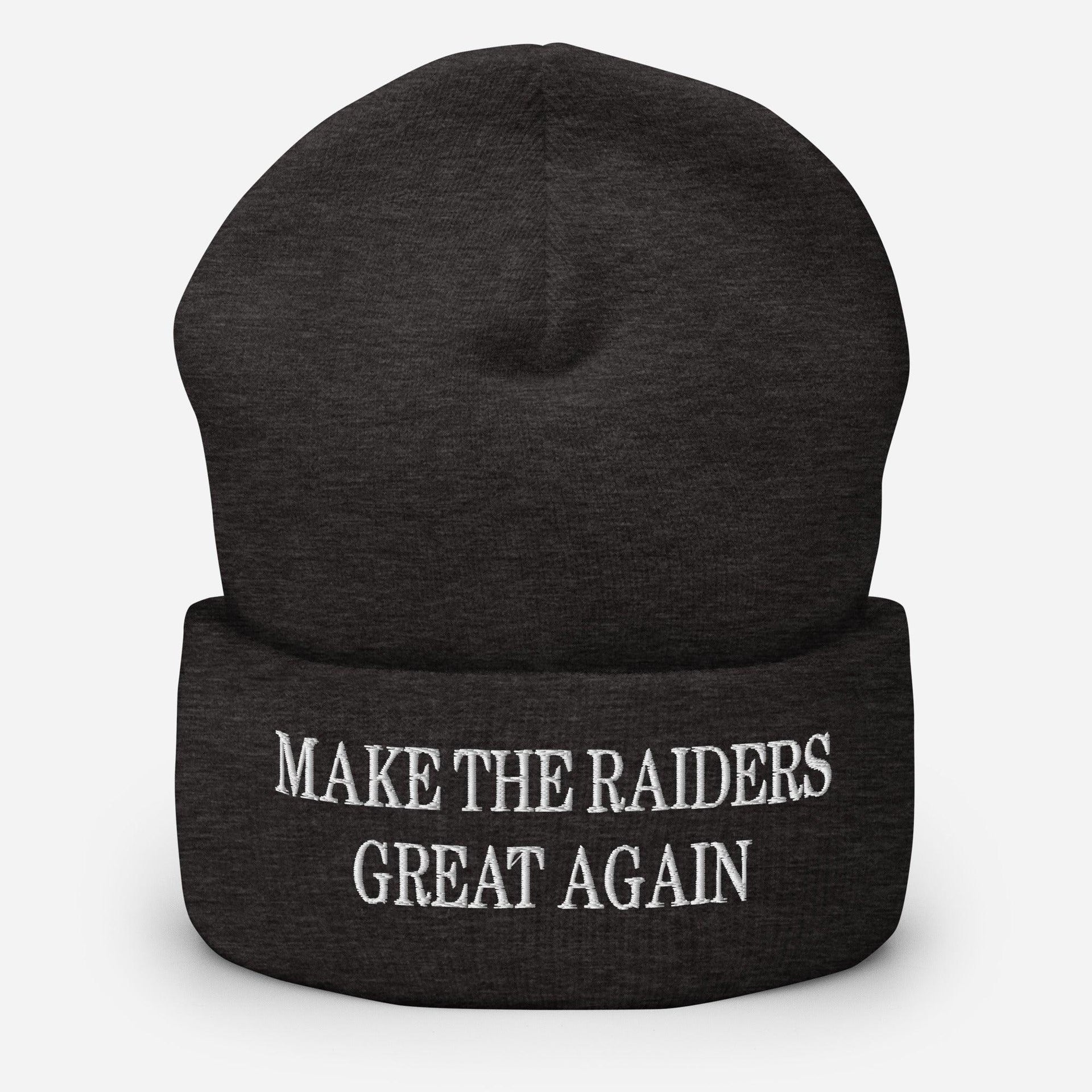 Make Them Great Again Knit Cuffed Beanie Dark Grey Beanies Capital Crowns Football