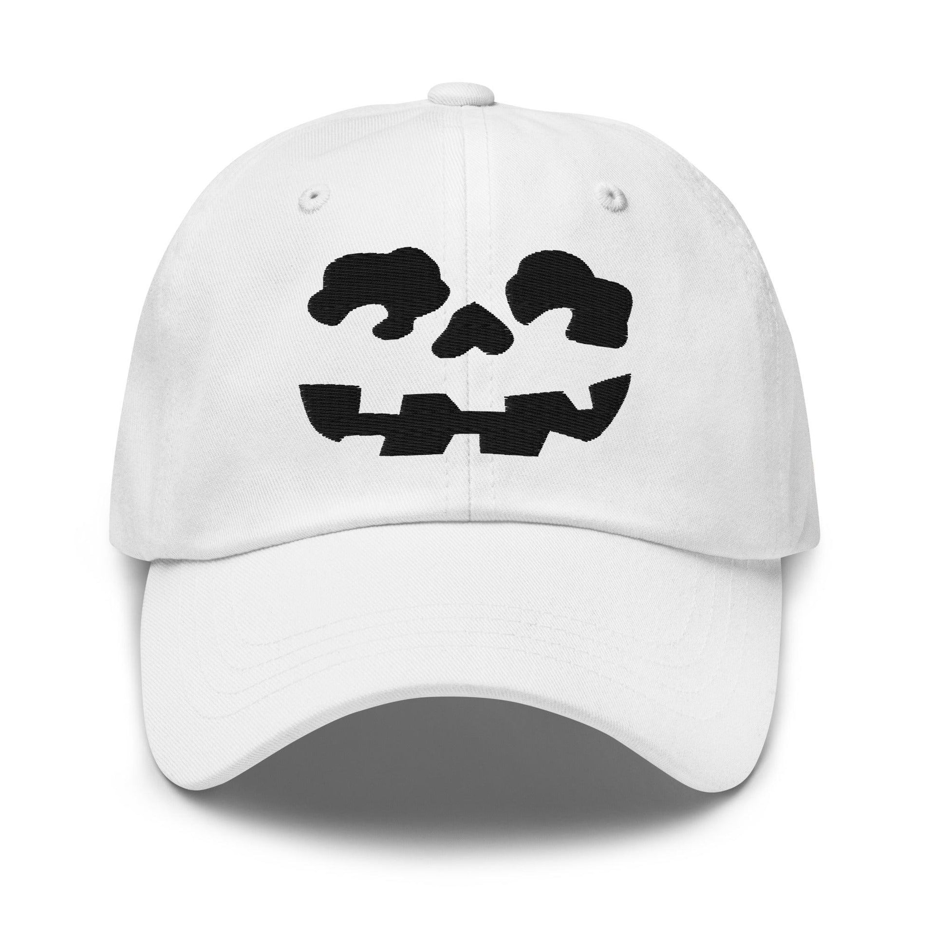 Make Us Great Again MAGA Skull Halloween Dad Hat White Capital Crowns Conservative Dad Hats Halloween LADs Make Again Trump Halloween White