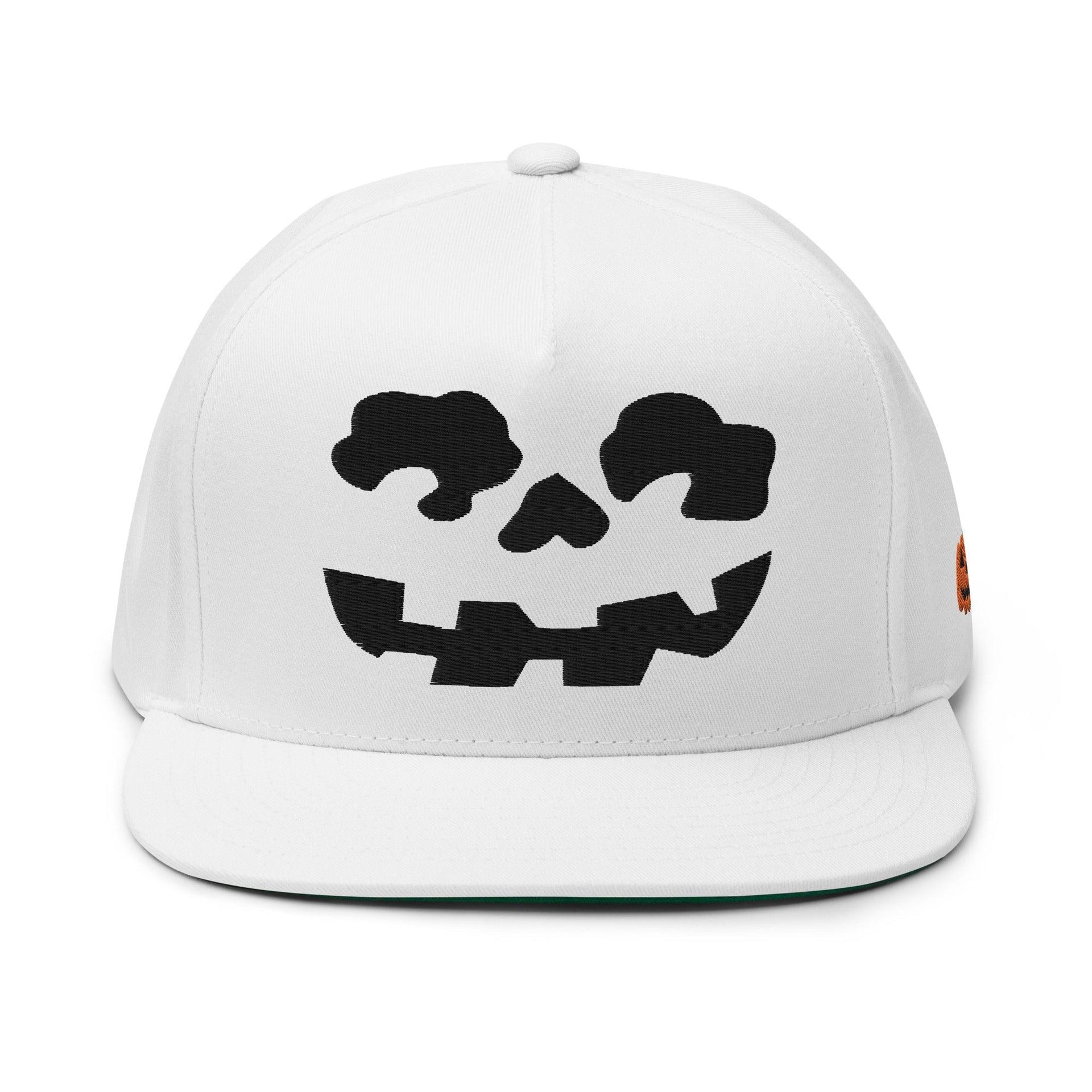 Make Us Great Again MAGA Skull Halloween Flat Bill Brim 5 Panel Snapback Hat Capital Crowns Conservative Halloween LADs Make Again Snapback Hats Trump Halloween White