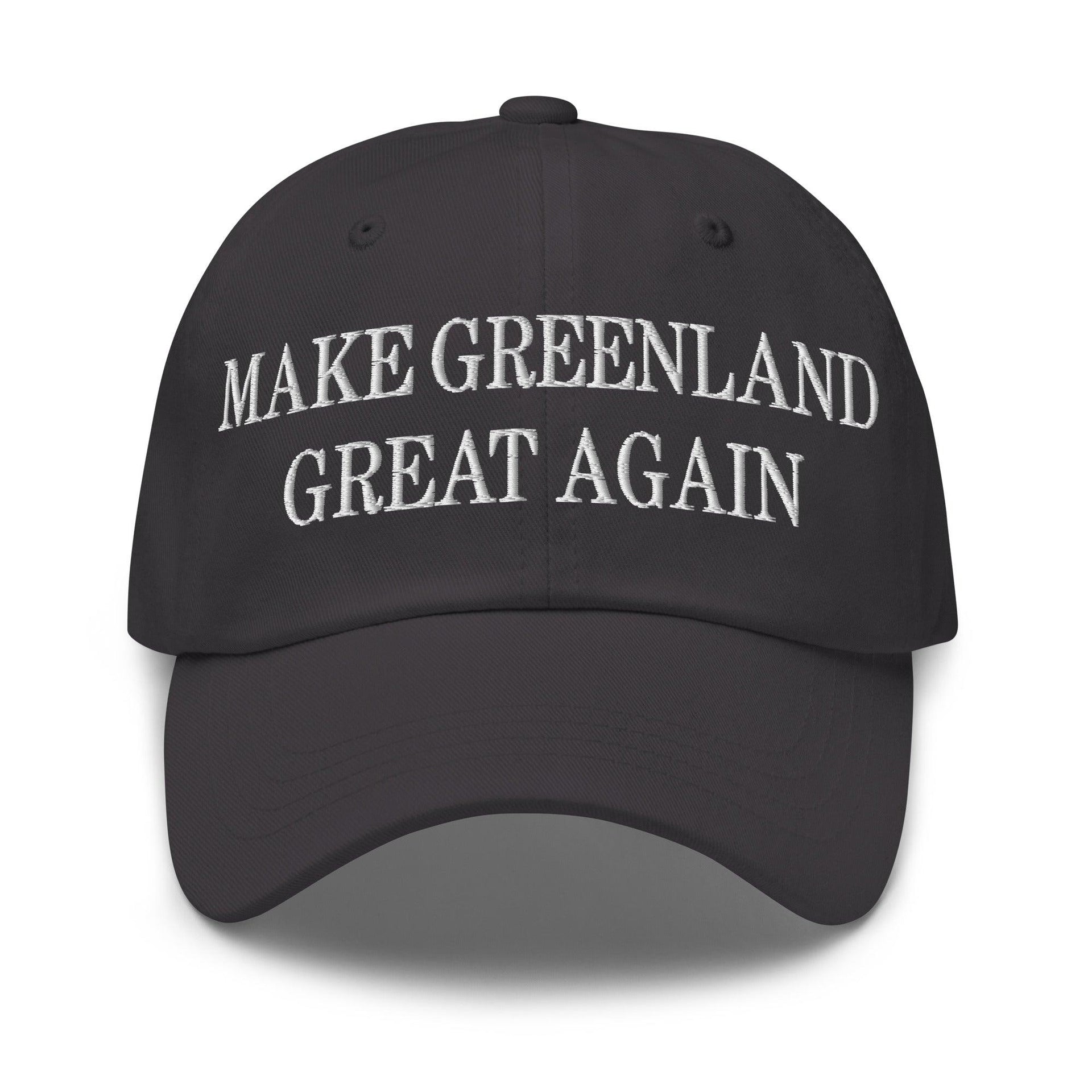 Make Greenland Great Again Embroidered Dad Hat Dark Grey Capital Crowns Conservative Dad Hats LADs Make Again