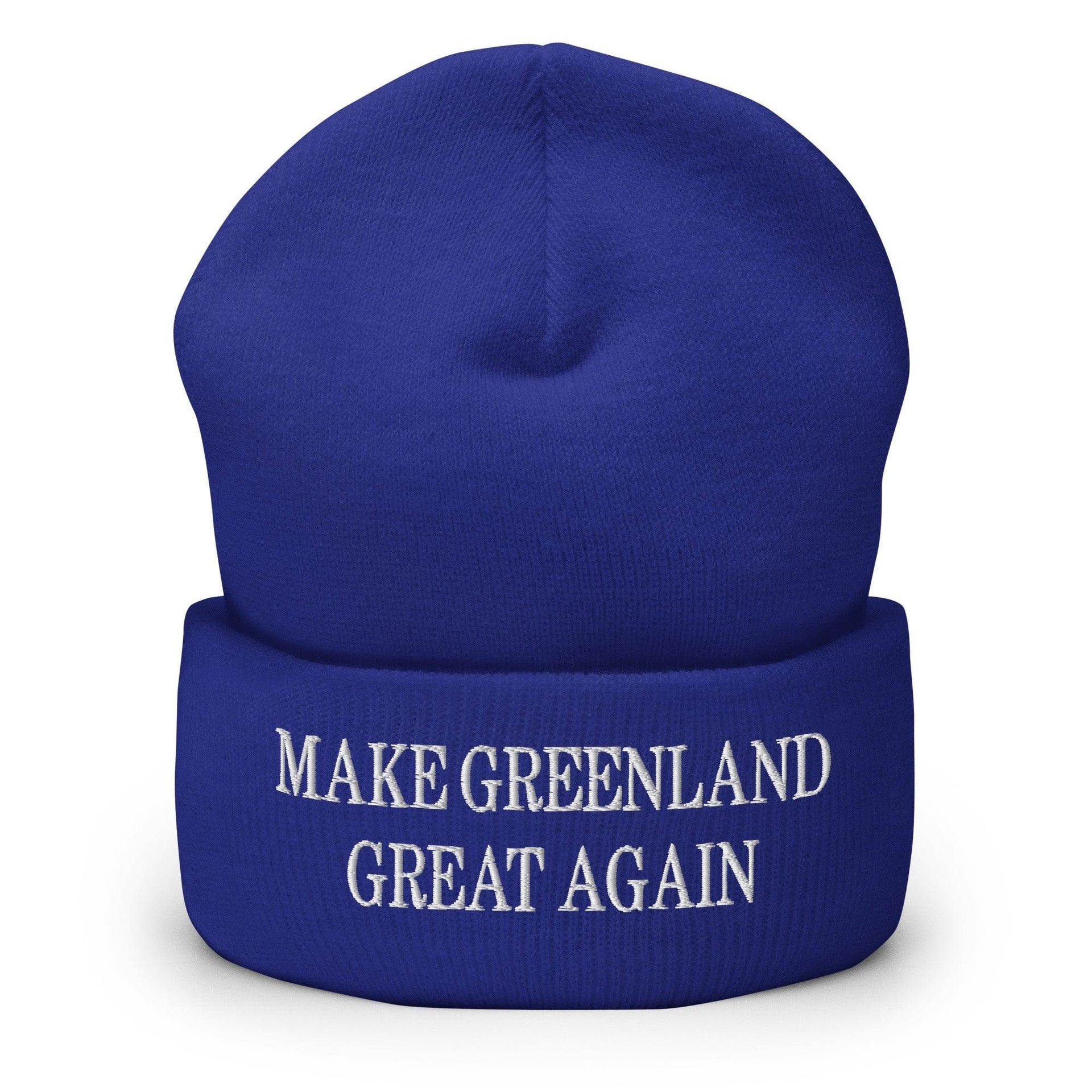 Make Greenland Great Again Embroidered Knit Cuffed Beanie Royal Beanies Capital Crowns Conservative LADs Make Again