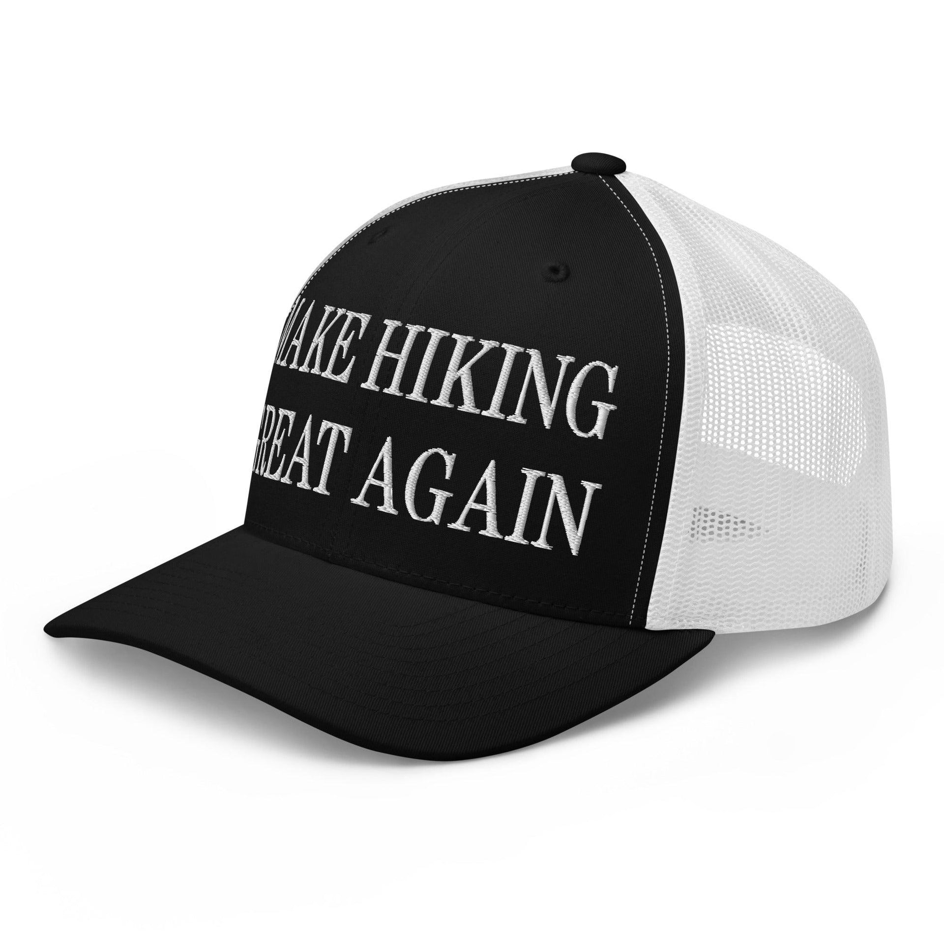 Make Hiking Great Again Embroidered Mesh Trucker Hat Capital Crowns LADs Make Again Trucker Hats